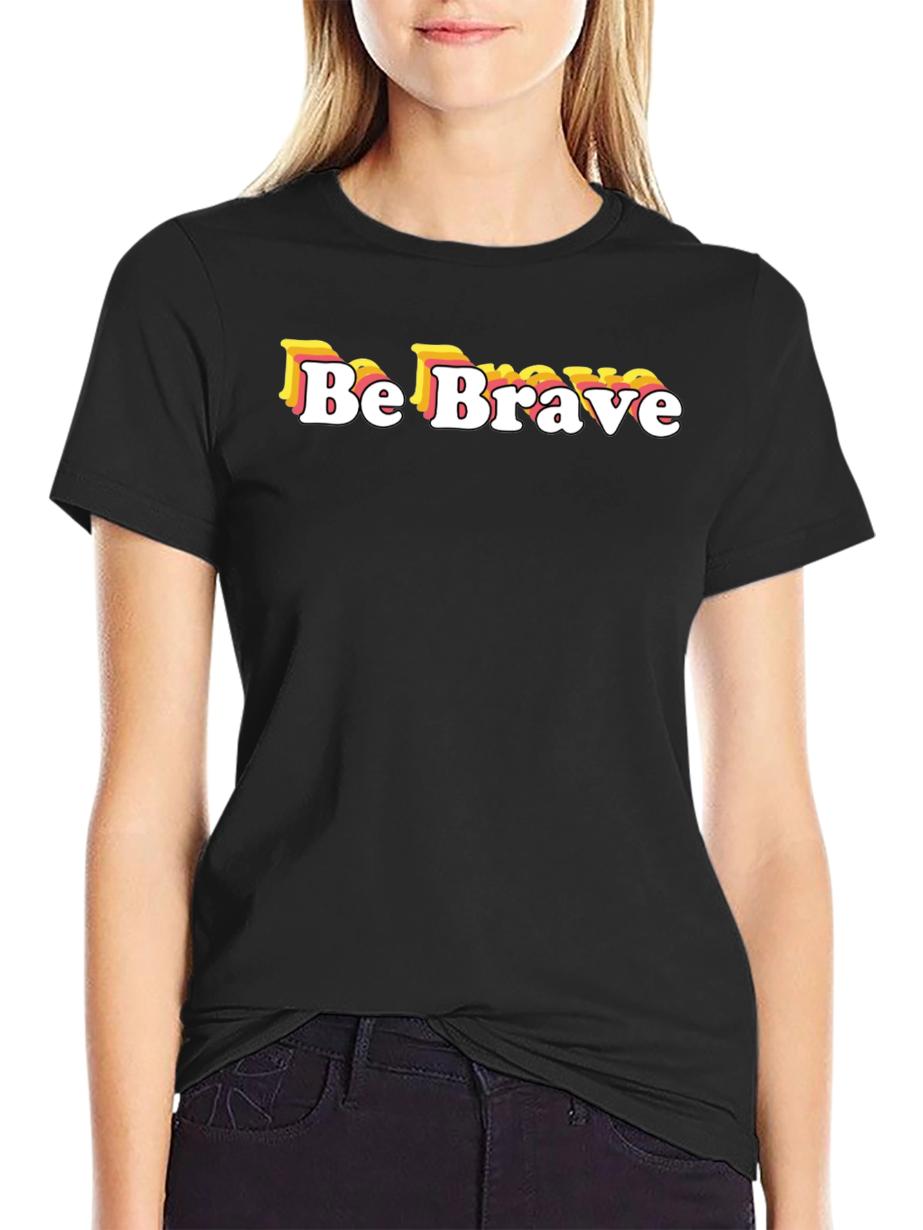 Be Brave Graphic Tee - Retro Style