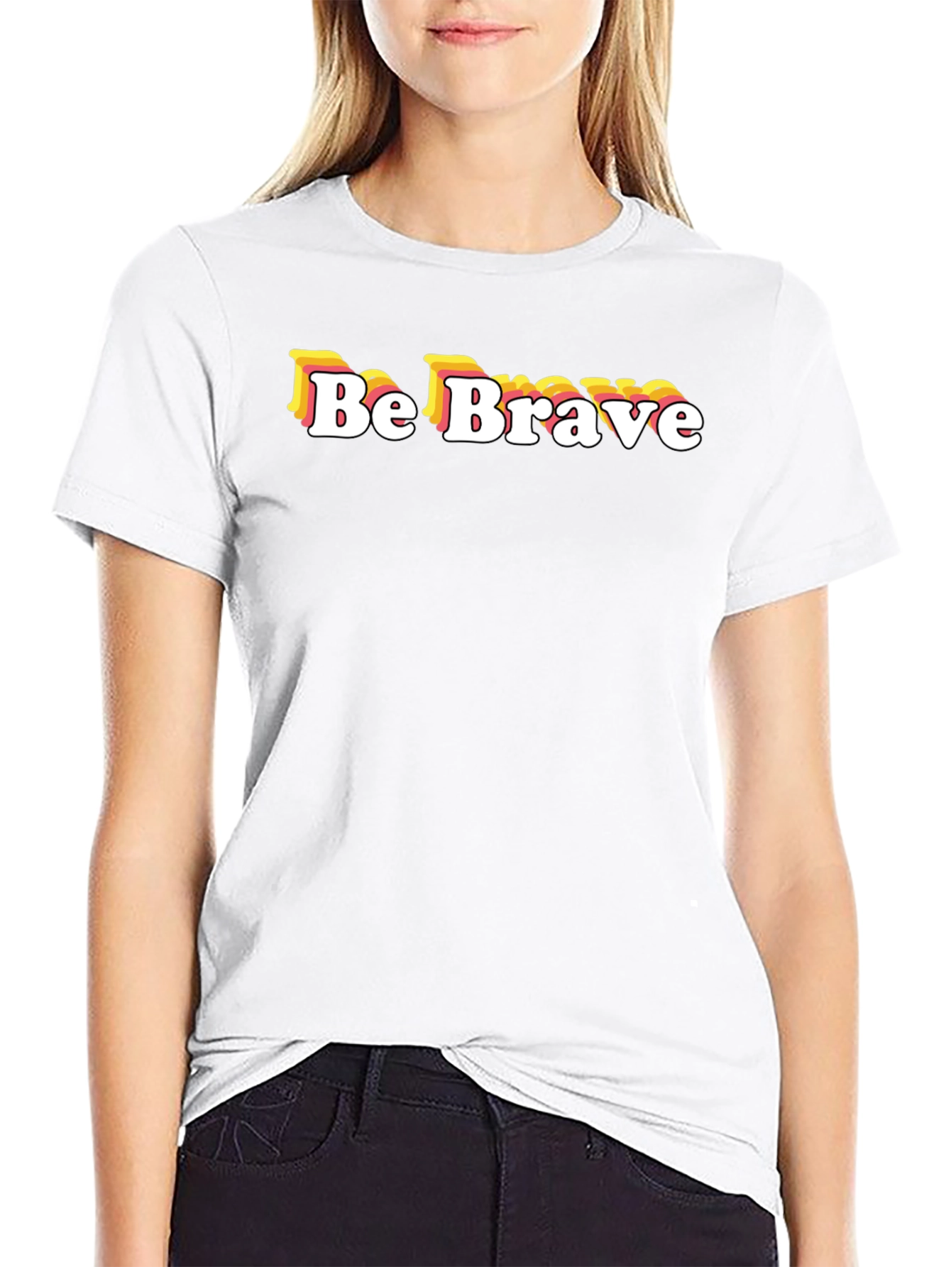 Be Brave Graphic Tee - Retro Style