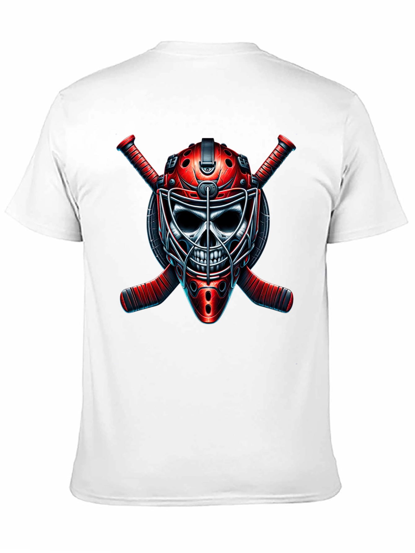 Grim Goalie Graphic Tee - Hockey Skull T-Shirt