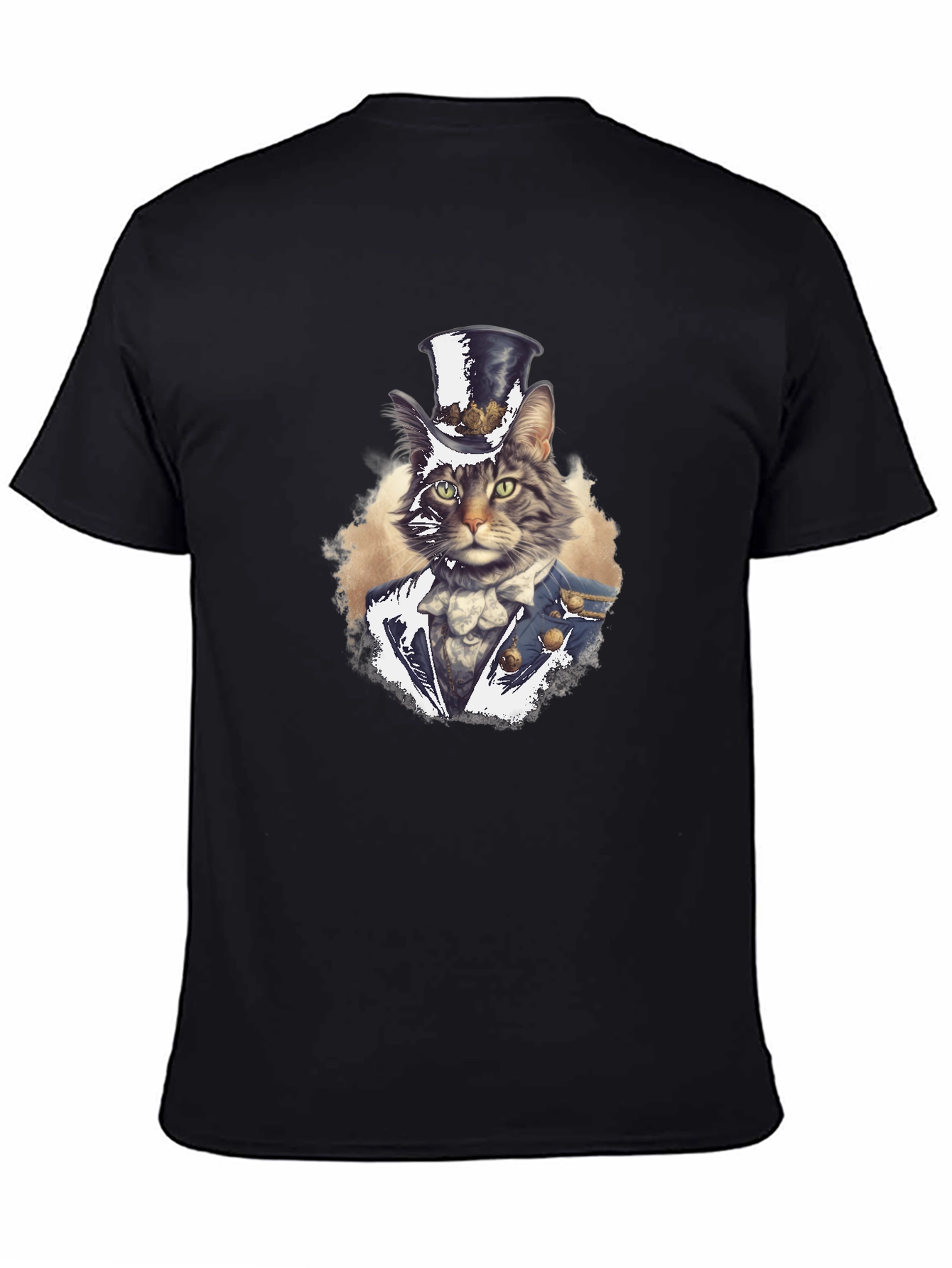 Cat in Top Hat T-Shirt - Whimsical Graphic Tee