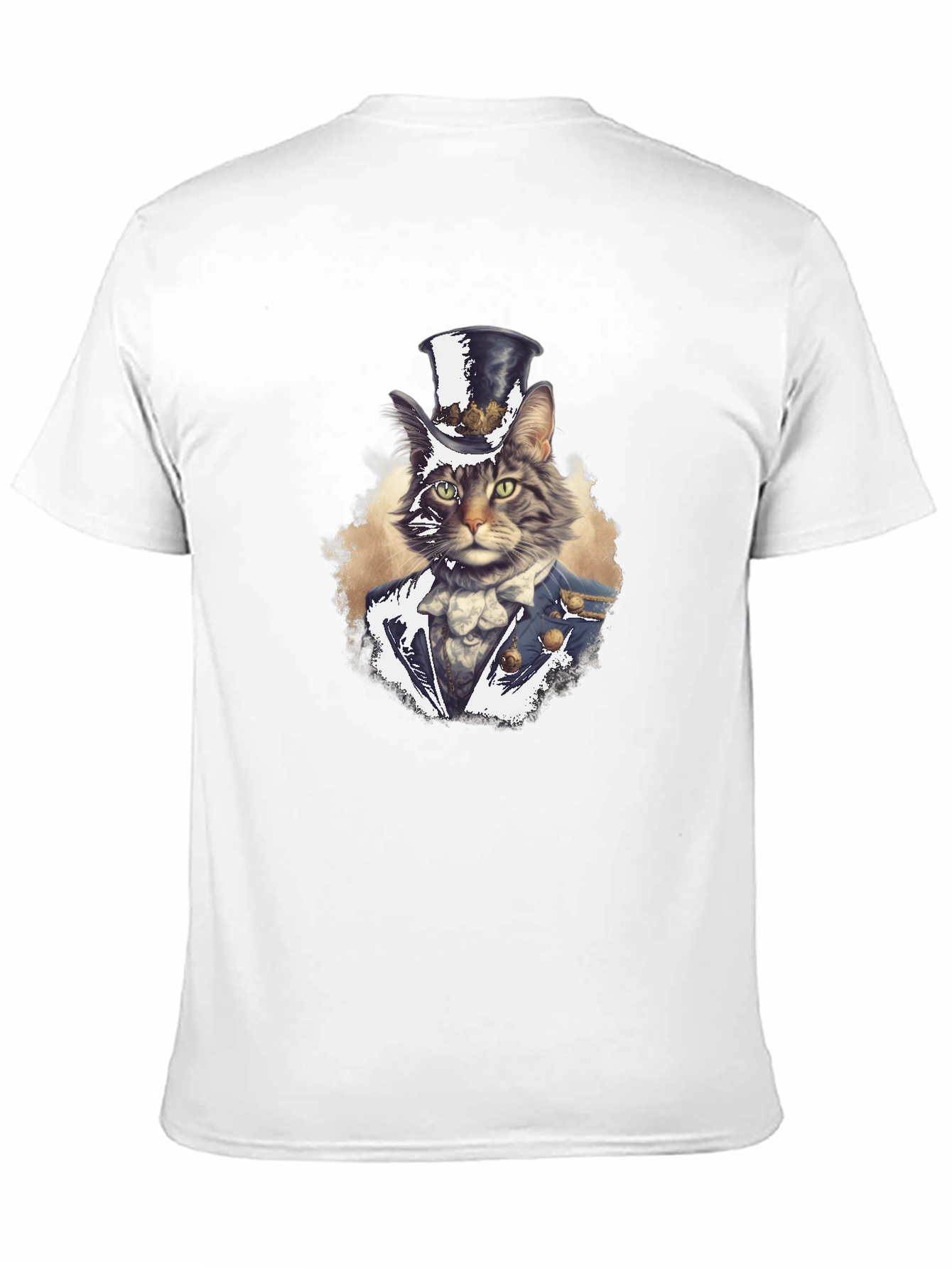 Cat in Top Hat T-Shirt - Whimsical Graphic Tee