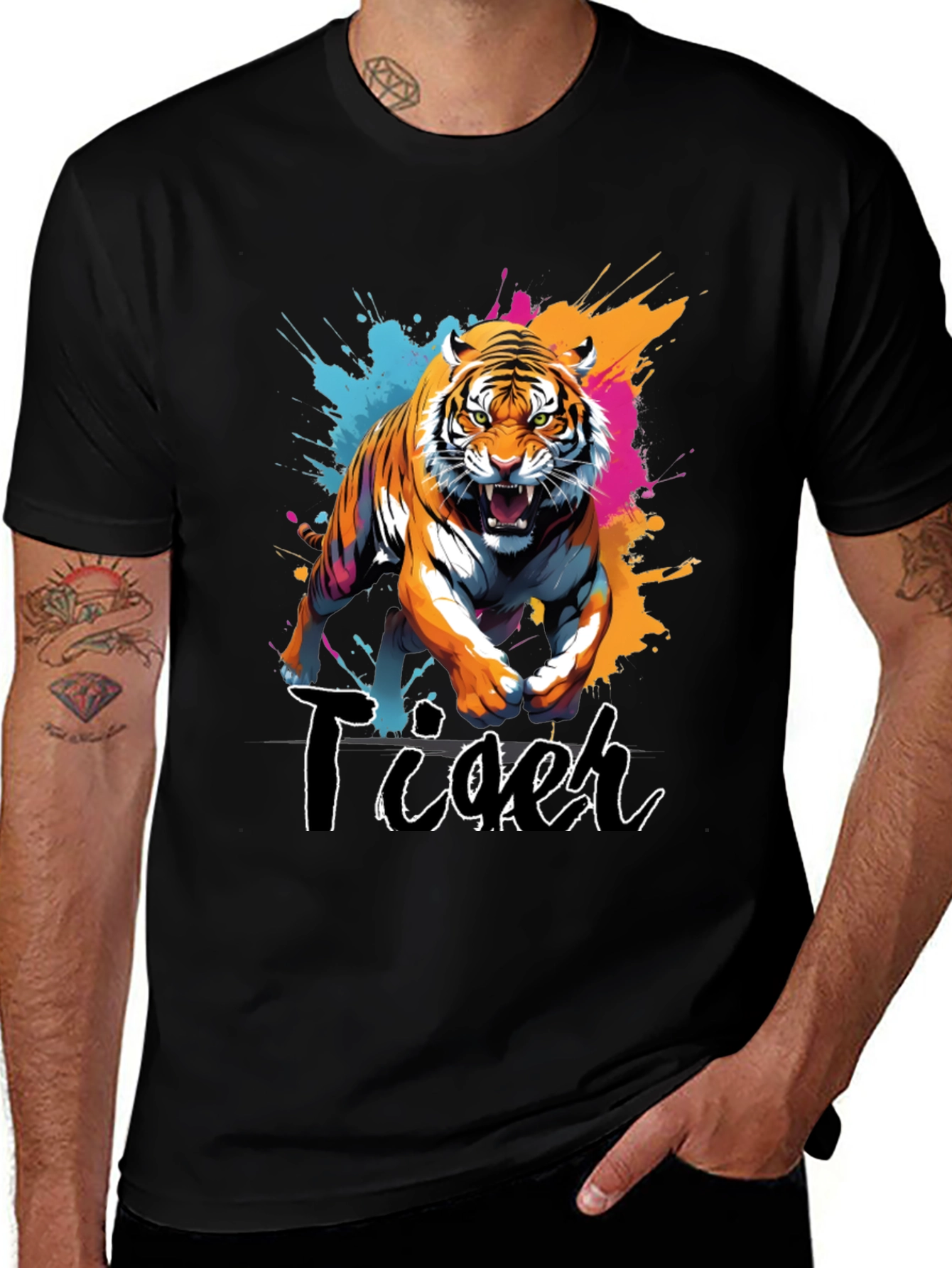 Bold Tiger Graphic Tee - Fierce Style