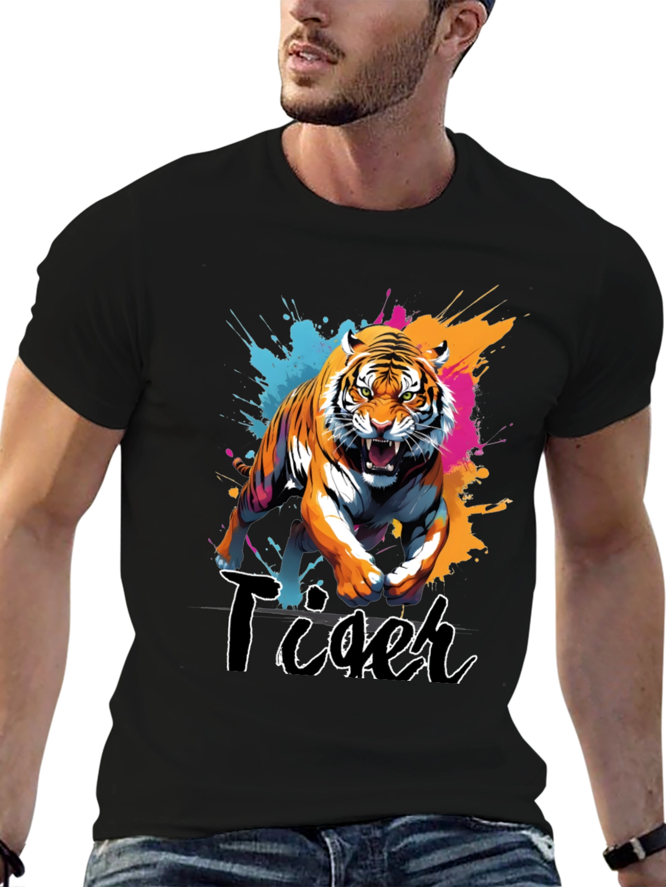 Bold Tiger Graphic Tee - Fierce Style