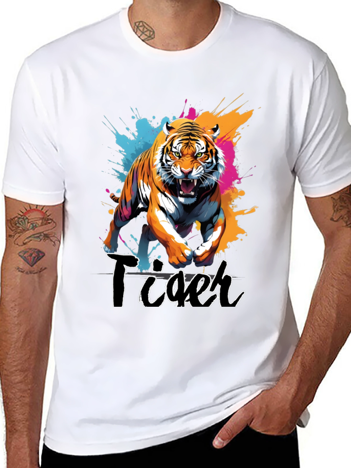 Bold Tiger Graphic Tee - Fierce Style