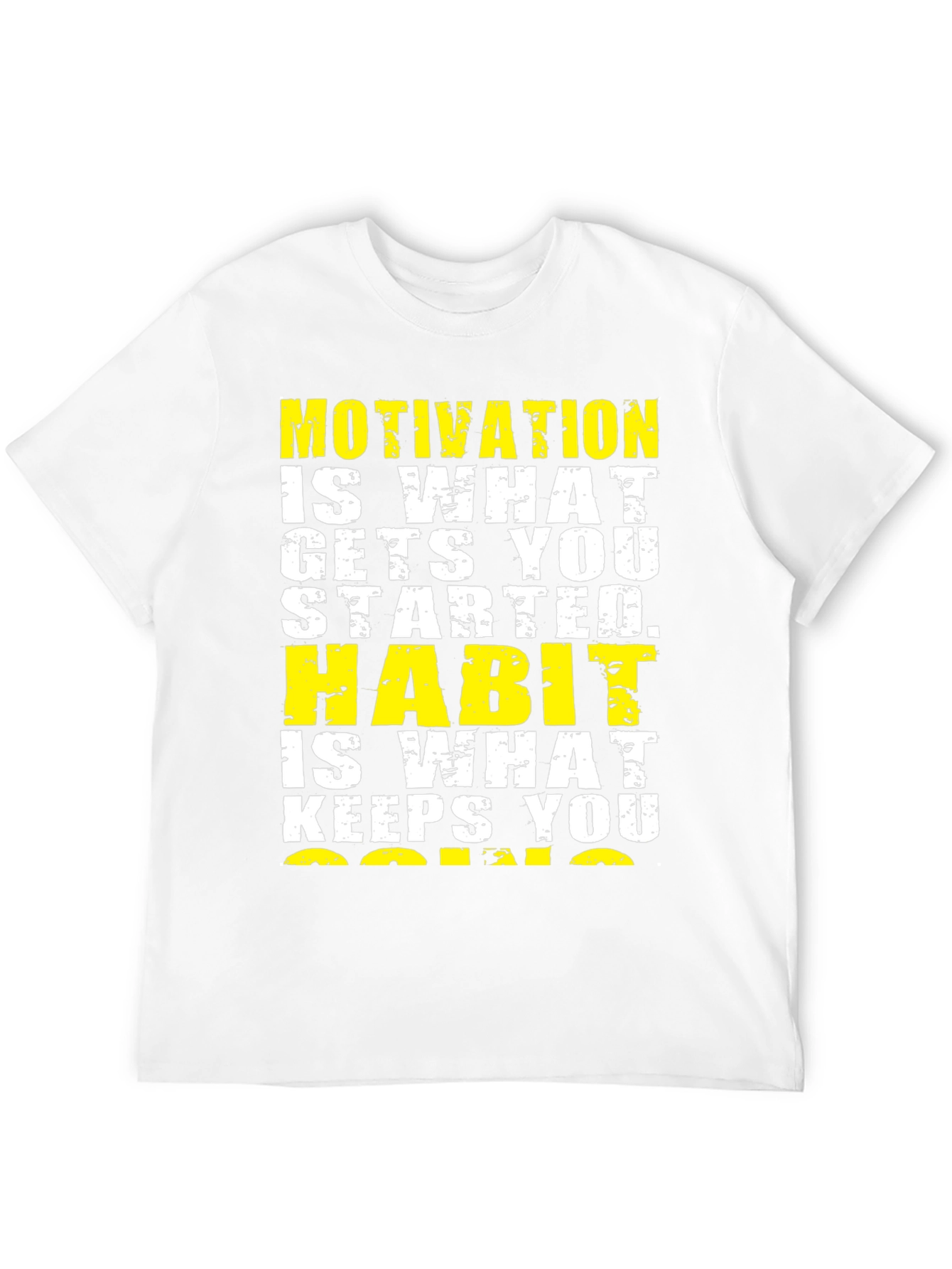 Motivation & Habit Graphic Tee - Mens Black T-Shirt