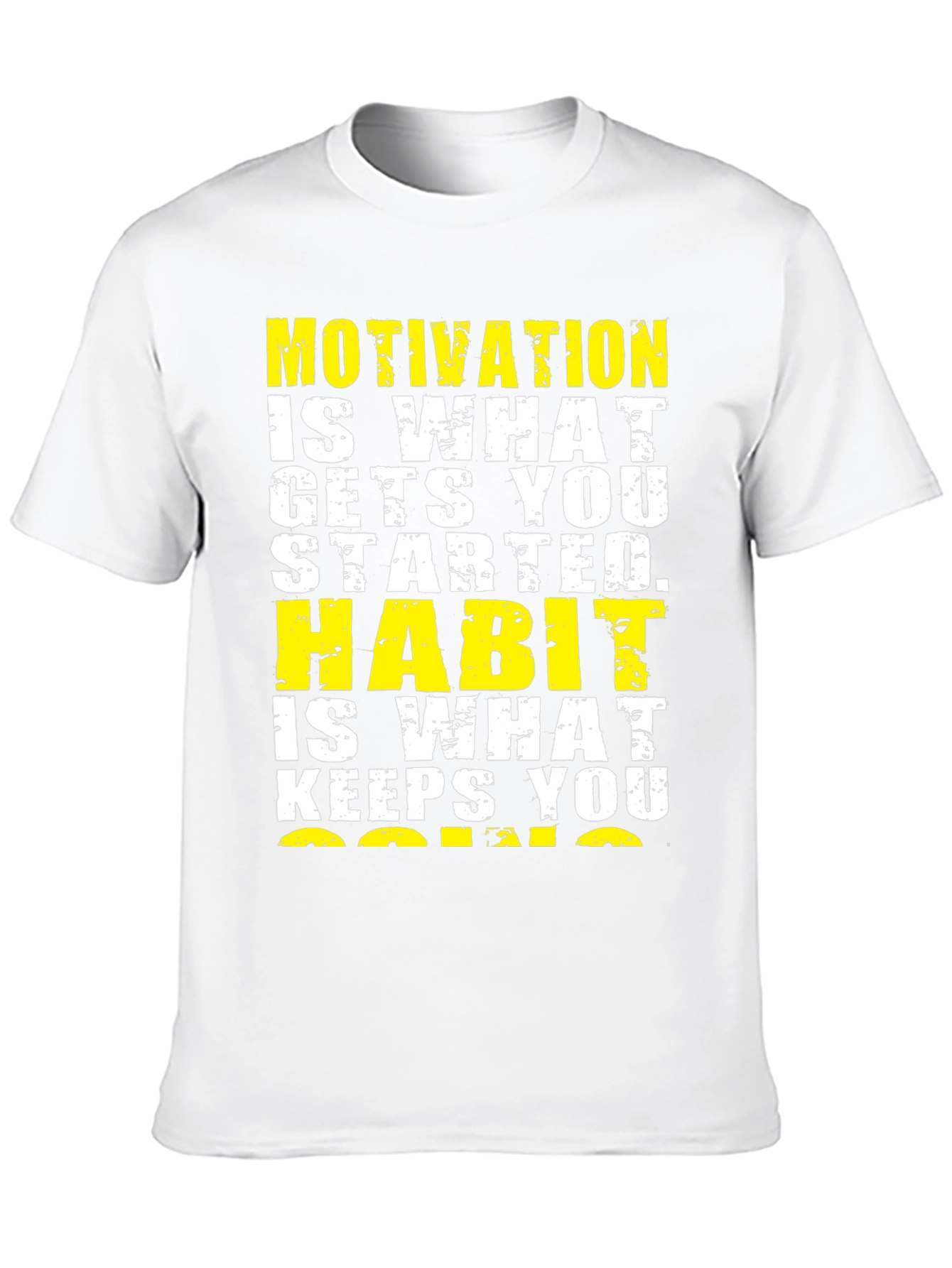 Motivation & Habit Graphic Tee - Mens Black T-Shirt
