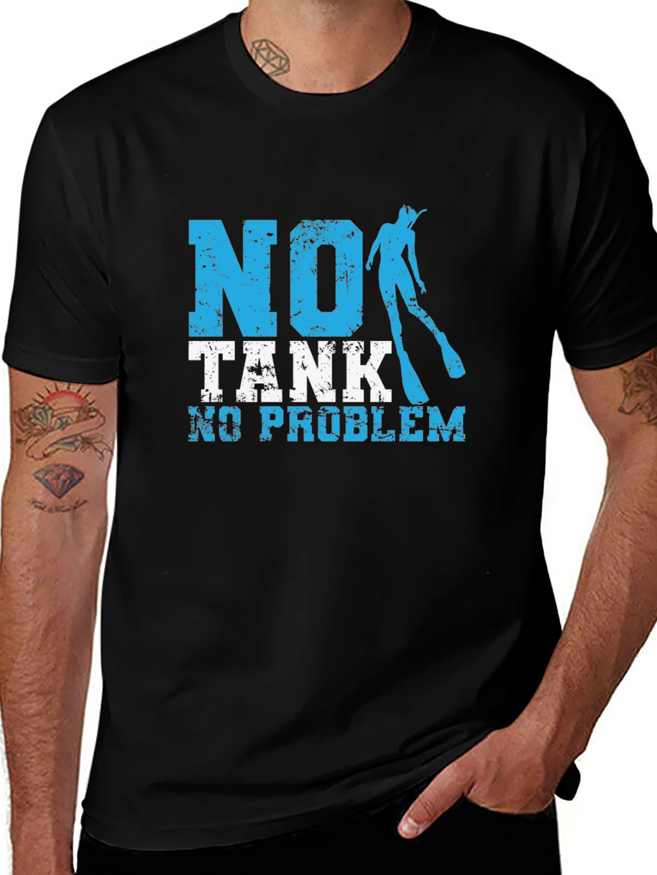 No Tank No Problem Scuba Diving T-Shirt