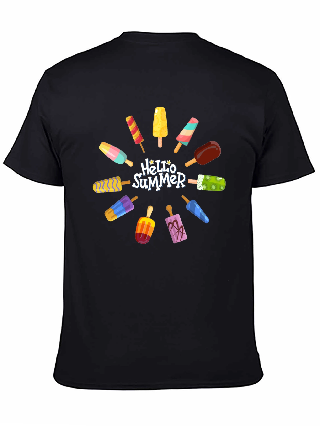 Hello Summer Popsicle Graphic T-Shirt