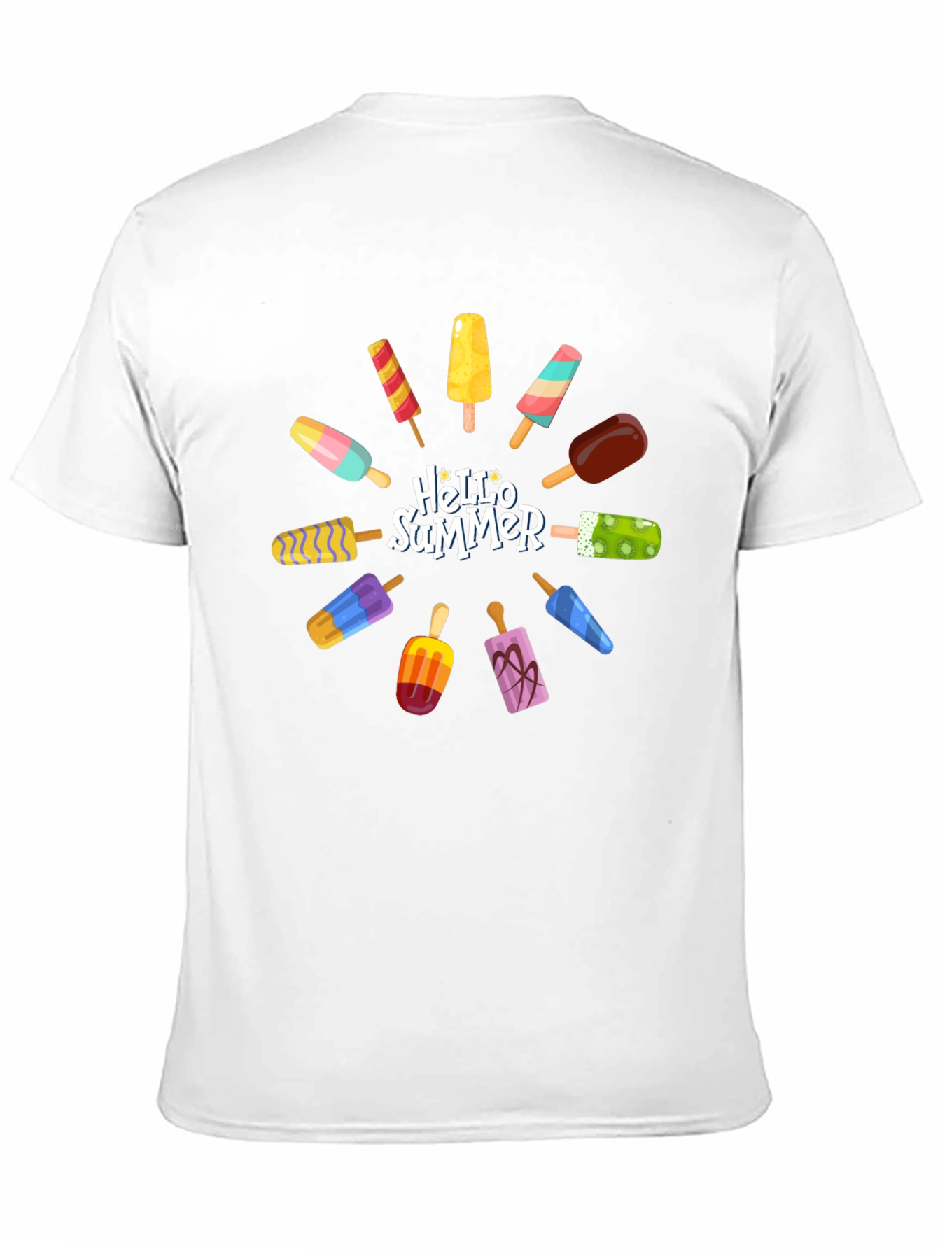 Hello Summer Popsicle Graphic T-Shirt