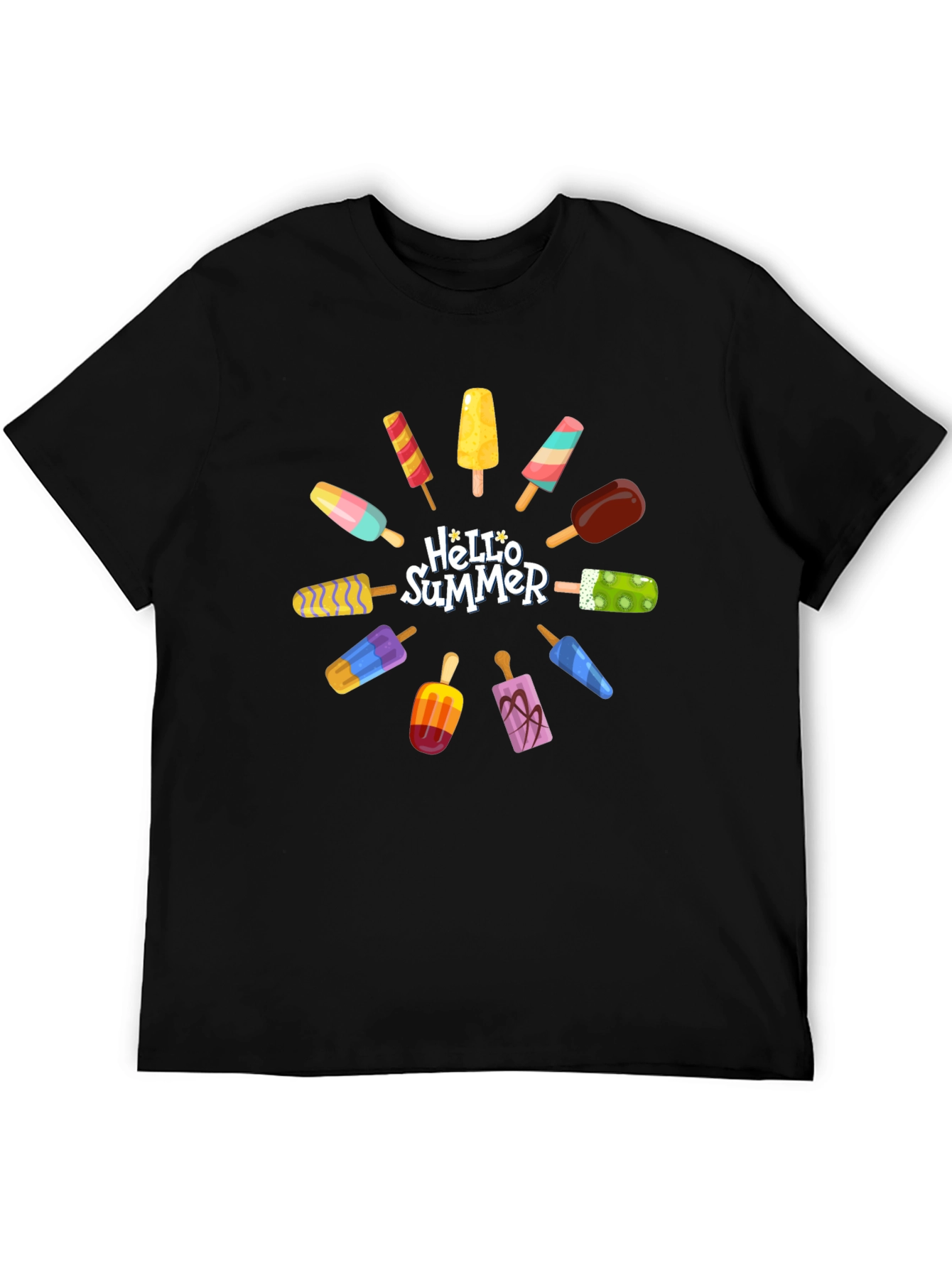 Hello Summer Popsicle Graphic T-Shirt