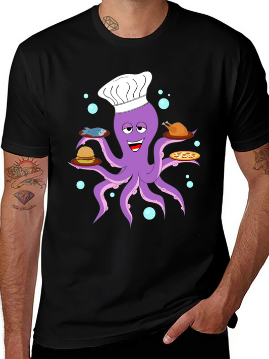 Chef Octopus T-Shirt - Food Lover Tee