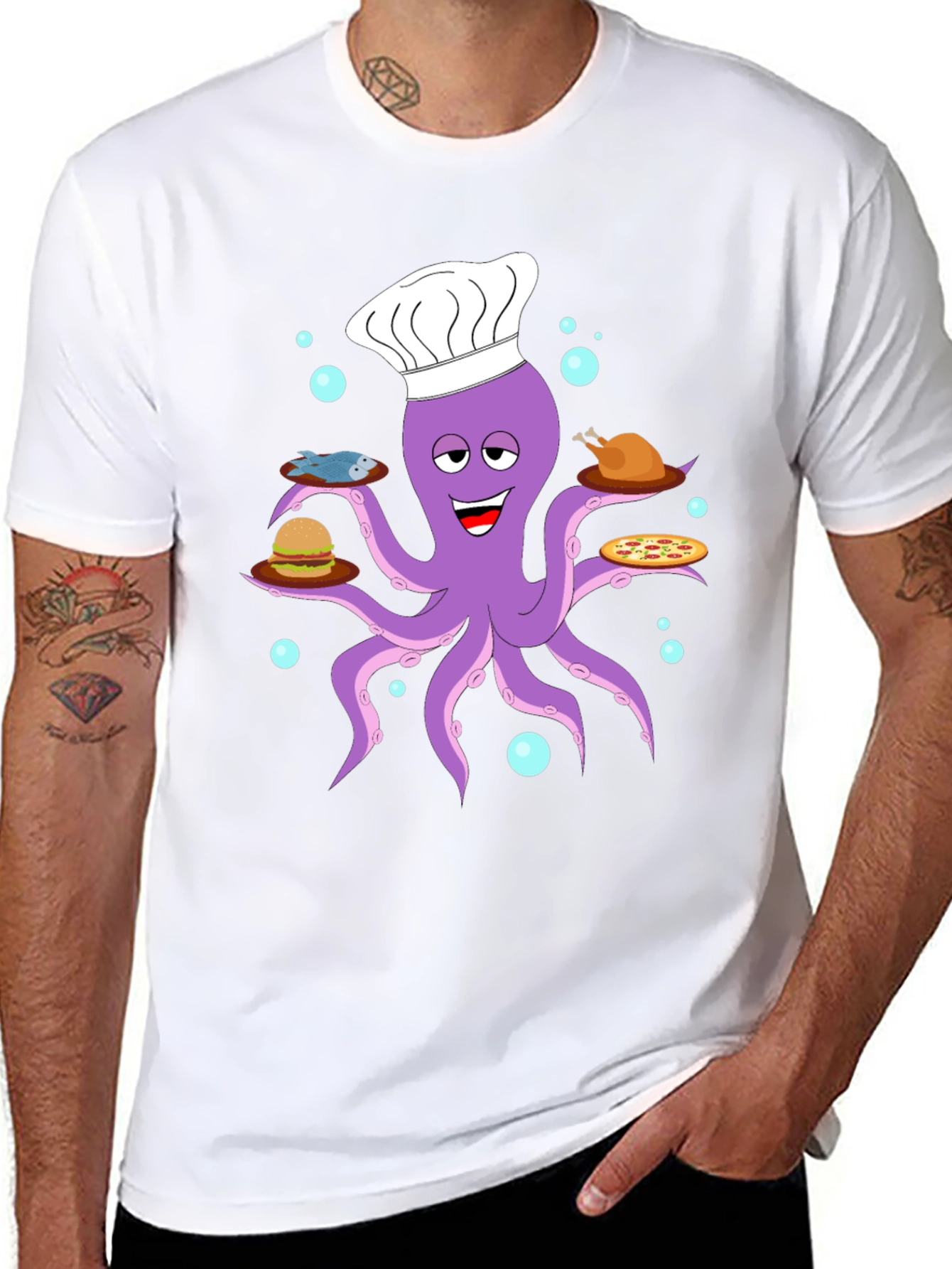Chef Octopus T-Shirt - Food Lover Tee