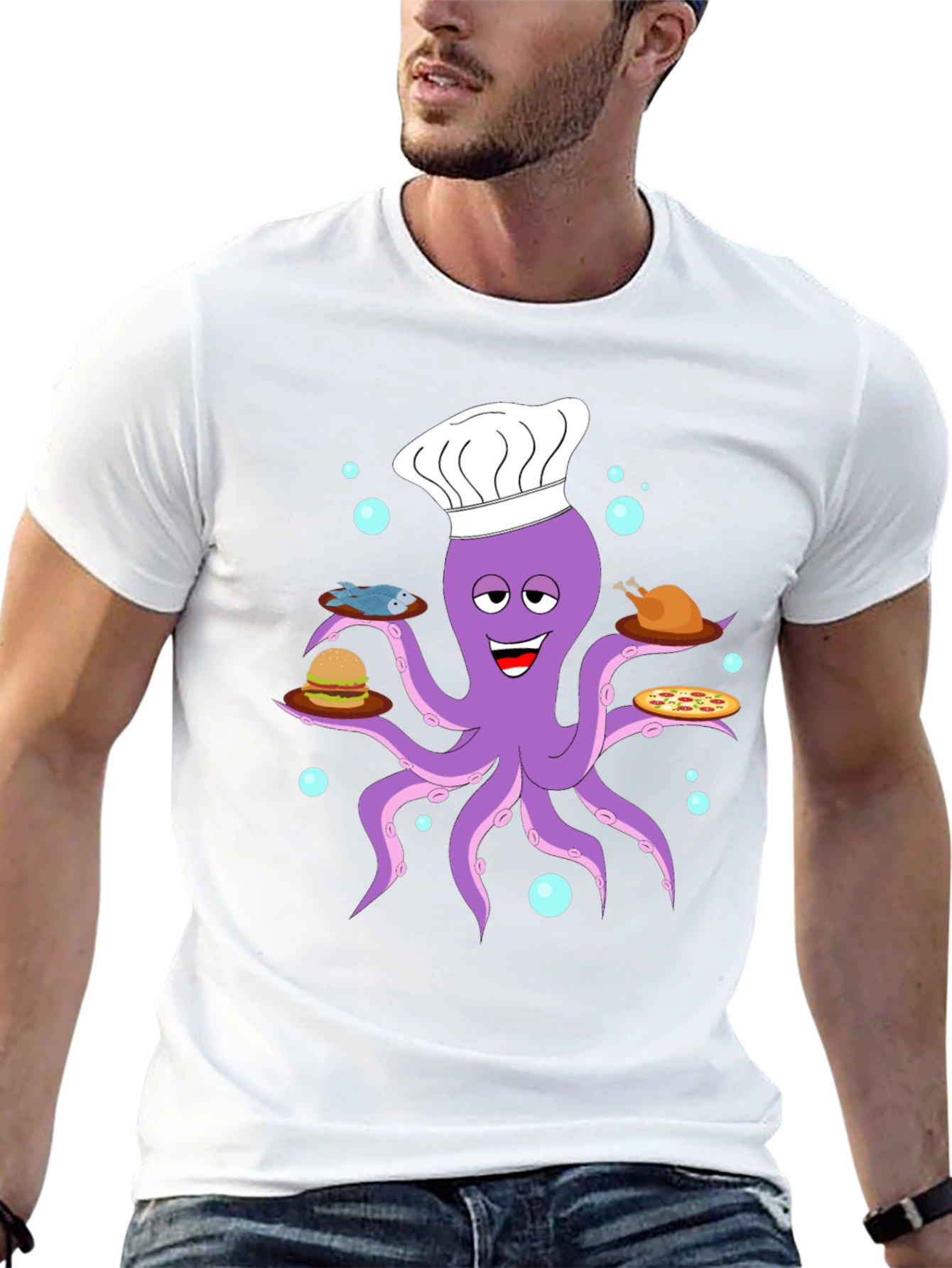 Chef Octopus T-Shirt - Food Lover Tee