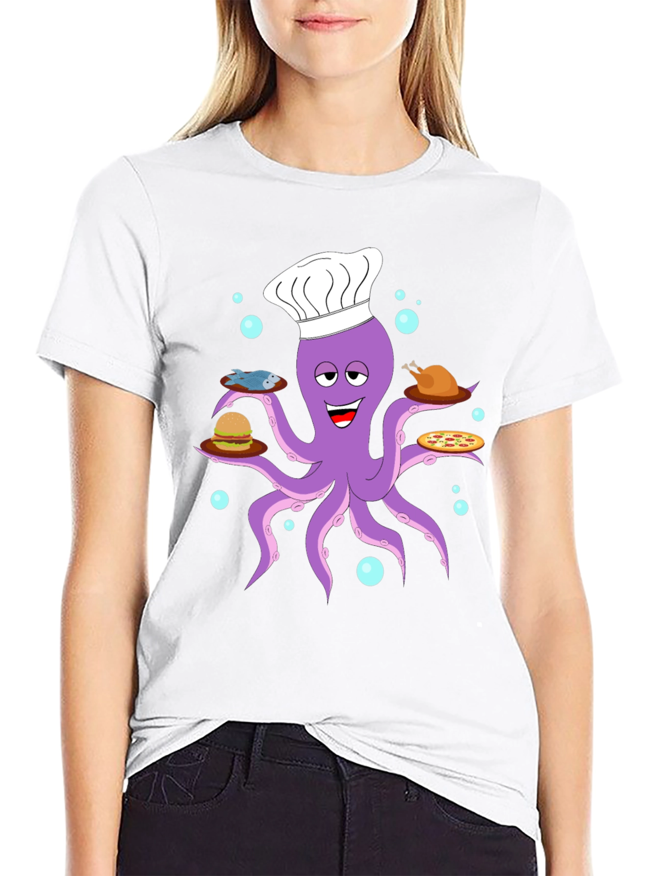 Chef Octopus T-Shirt - Food Lover Tee