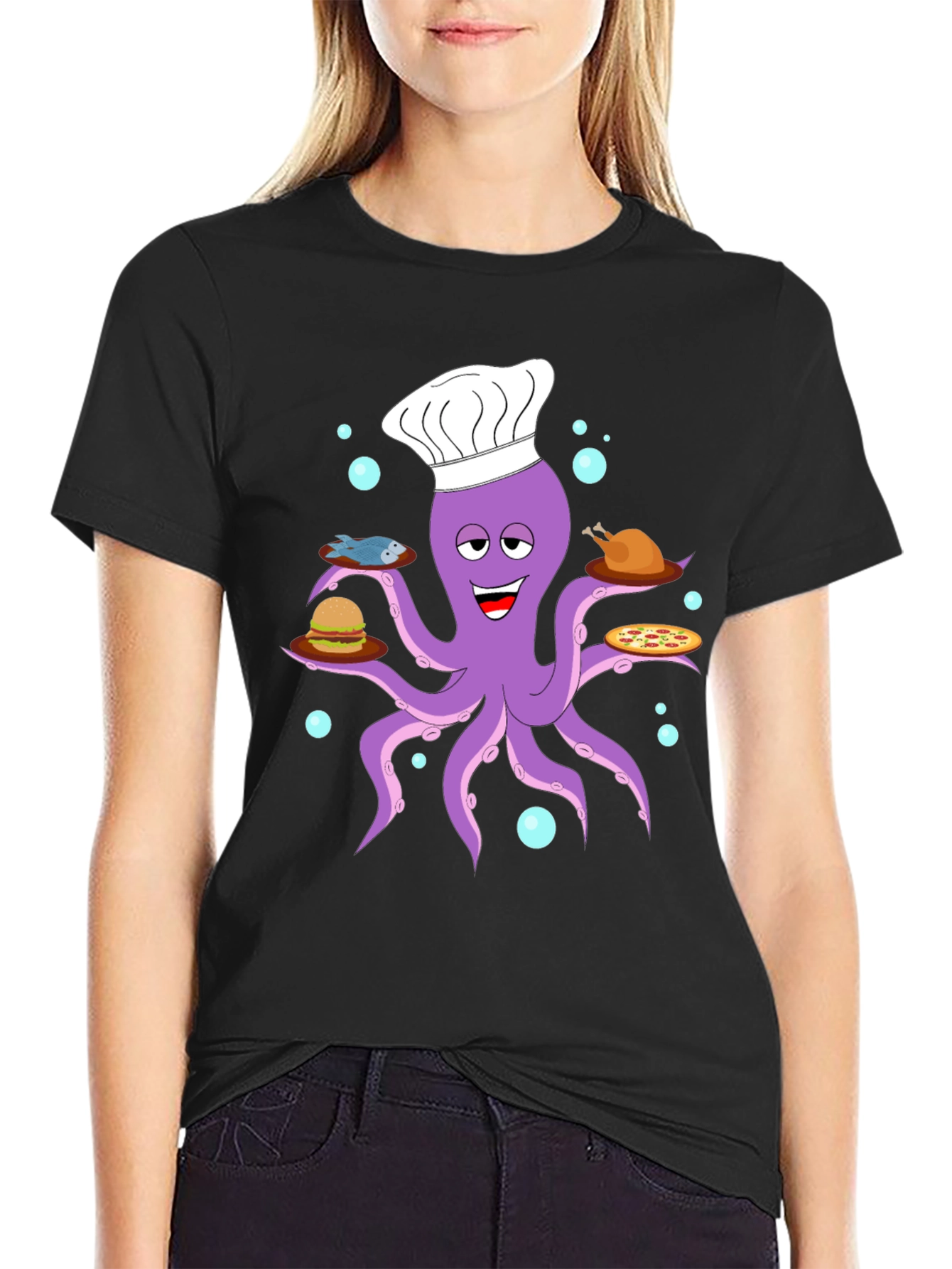 Chef Octopus T-Shirt - Food Lover Tee