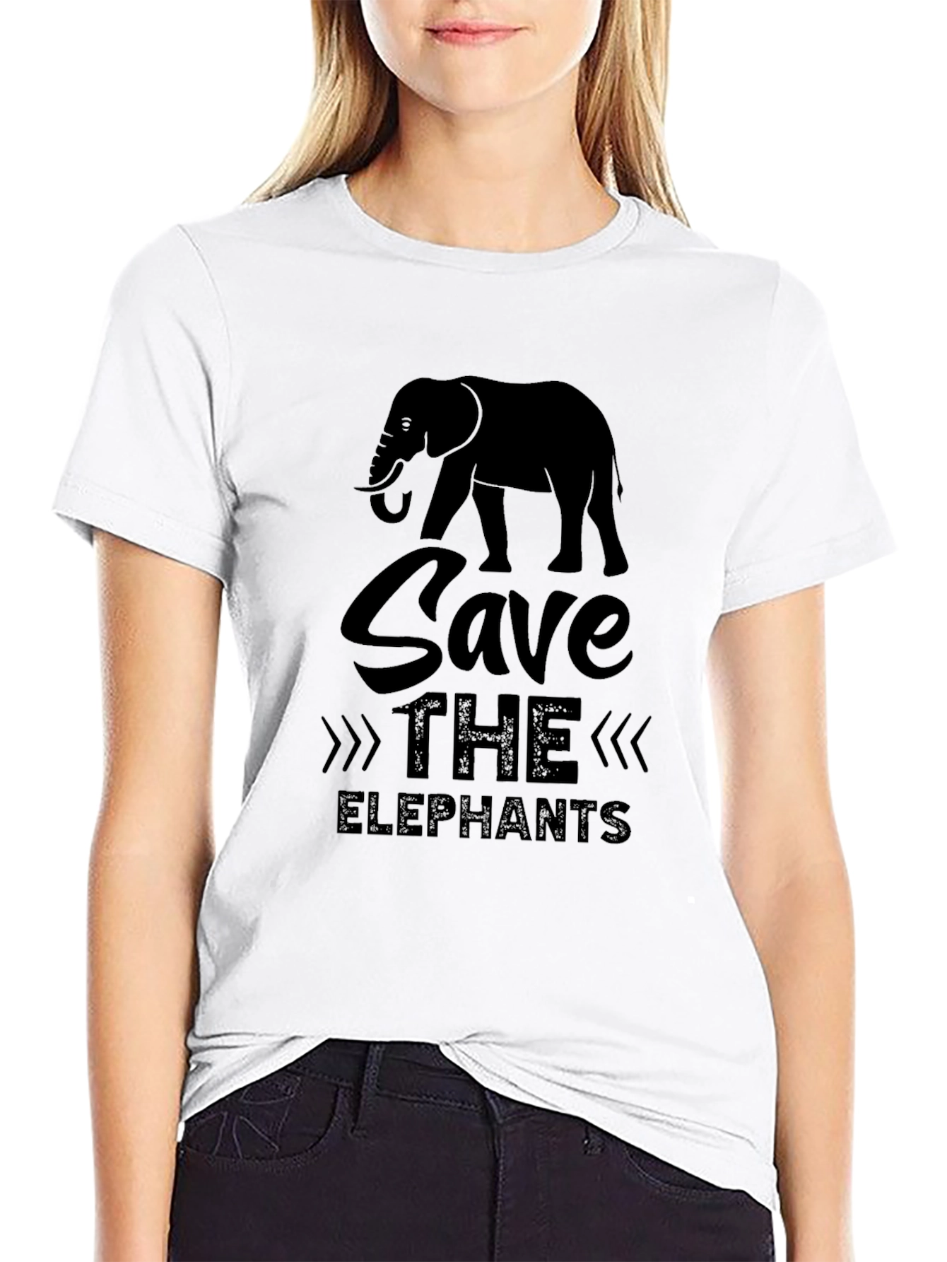Save the Elephants Black T-Shirt