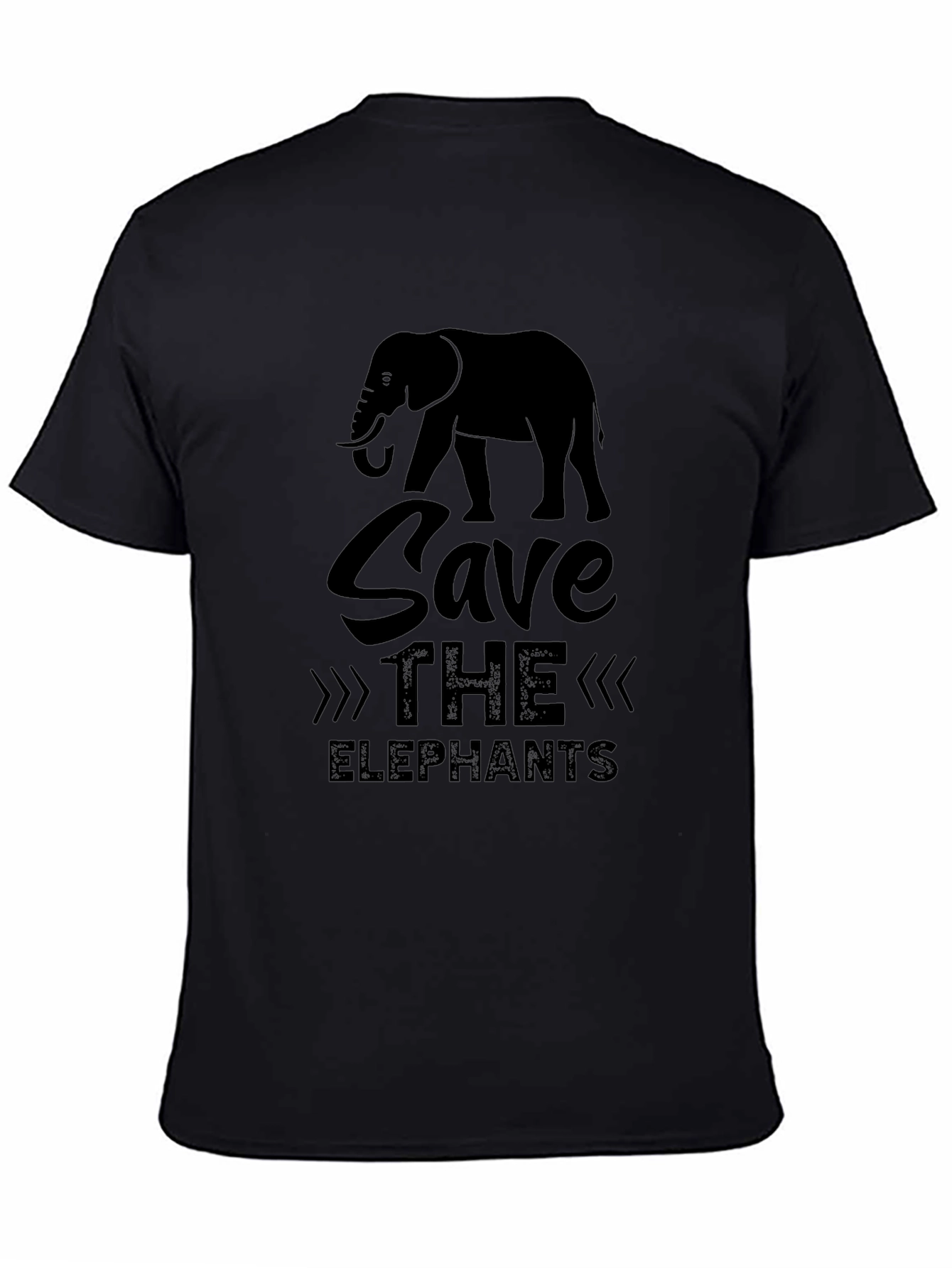 Save the Elephants Black T-Shirt