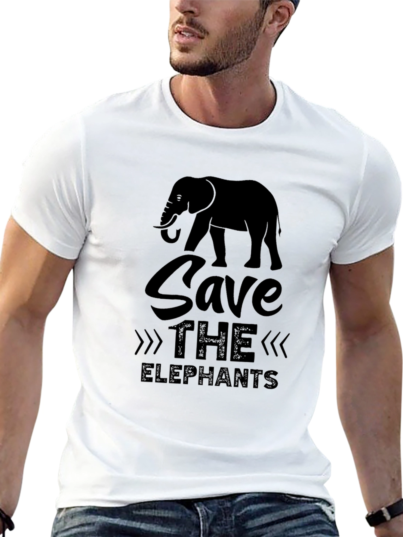 Save the Elephants Black T-Shirt