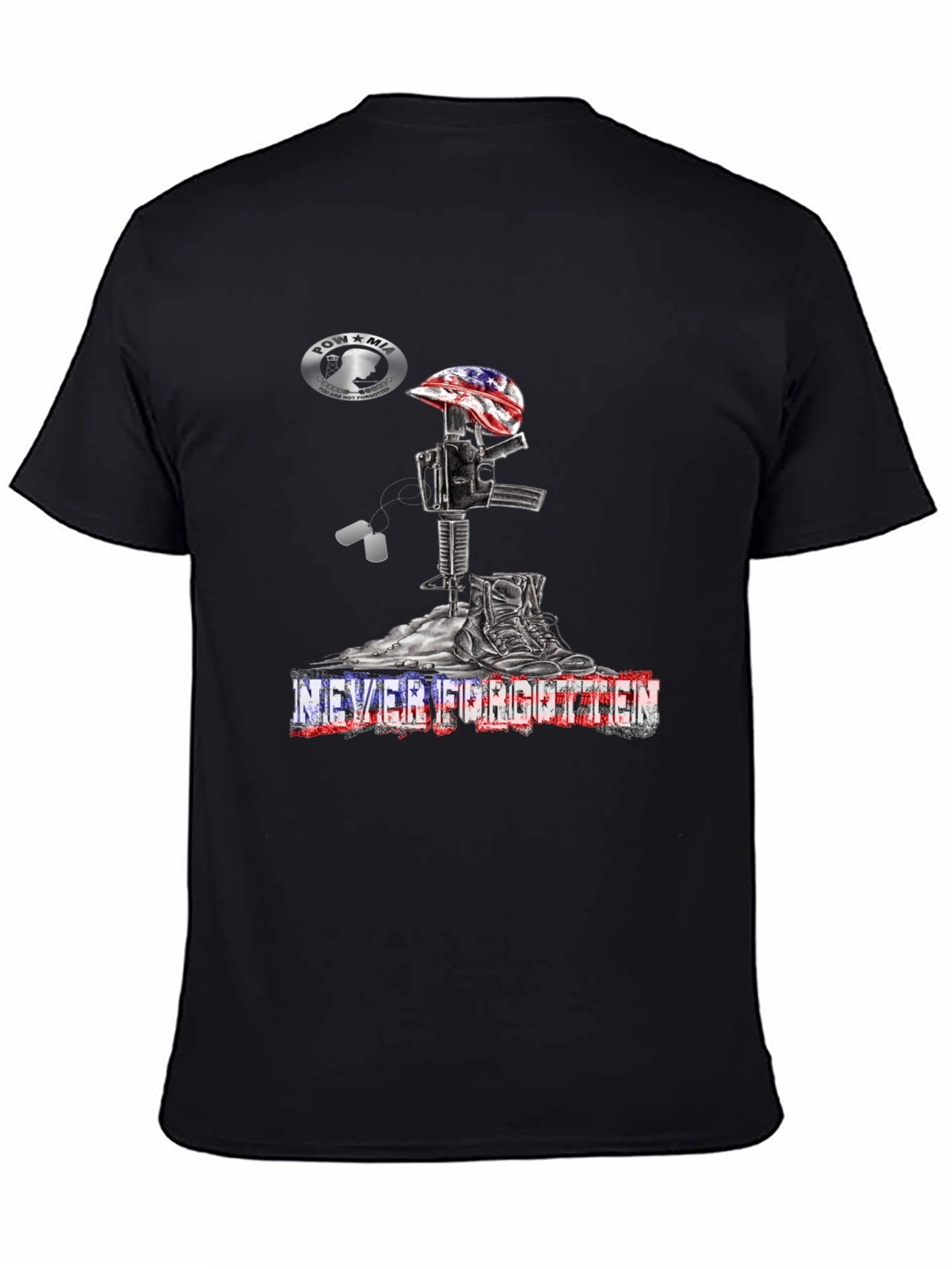 Never Forgotten American Flag Memorial T-Shirt