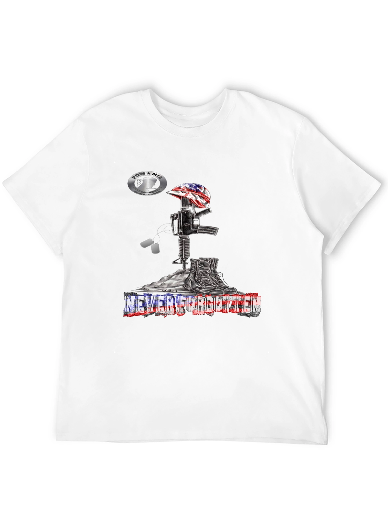 Never Forgotten American Flag Memorial T-Shirt