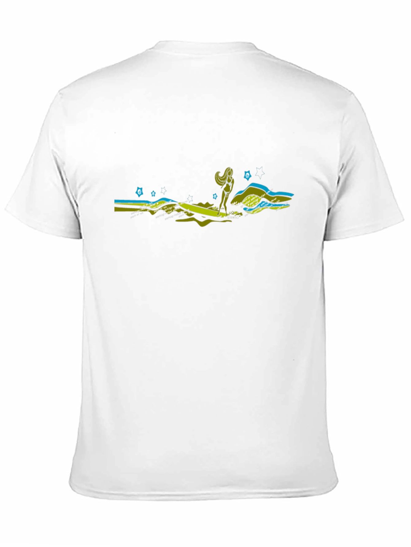 Retro Surfer Girl Graphic Tee - Black