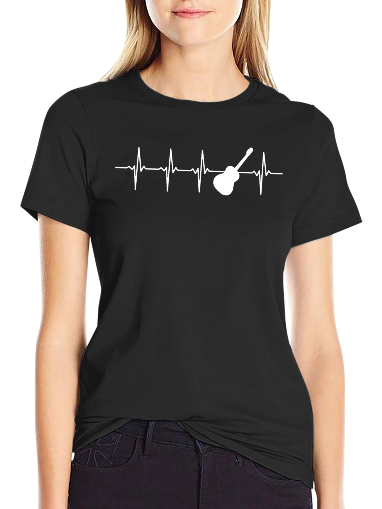 Guitar Heartbeat Graphic Tee - Musician T-Shirt