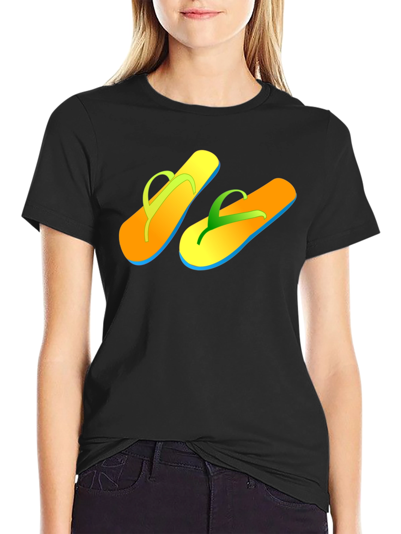 Summer Flip-Flop Graphic Tee - Casual Comfort