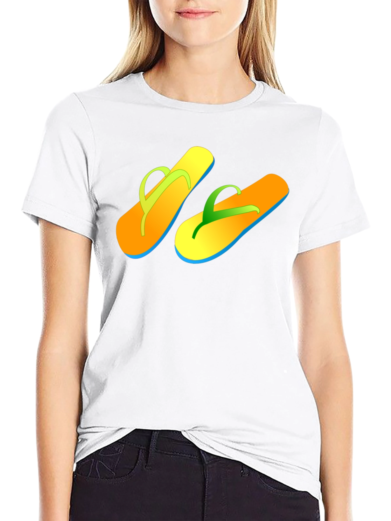 Summer Flip-Flop Graphic Tee - Casual Comfort