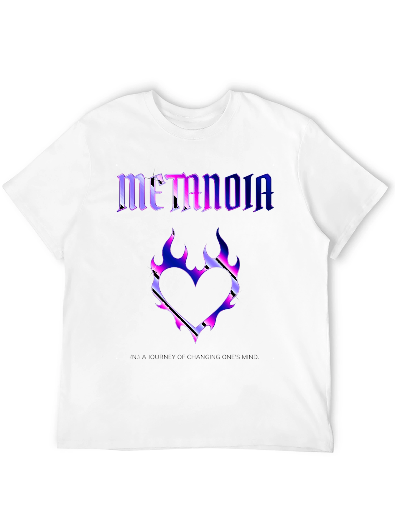 Metanoia Graphic T-Shirt - Heart Flame Design