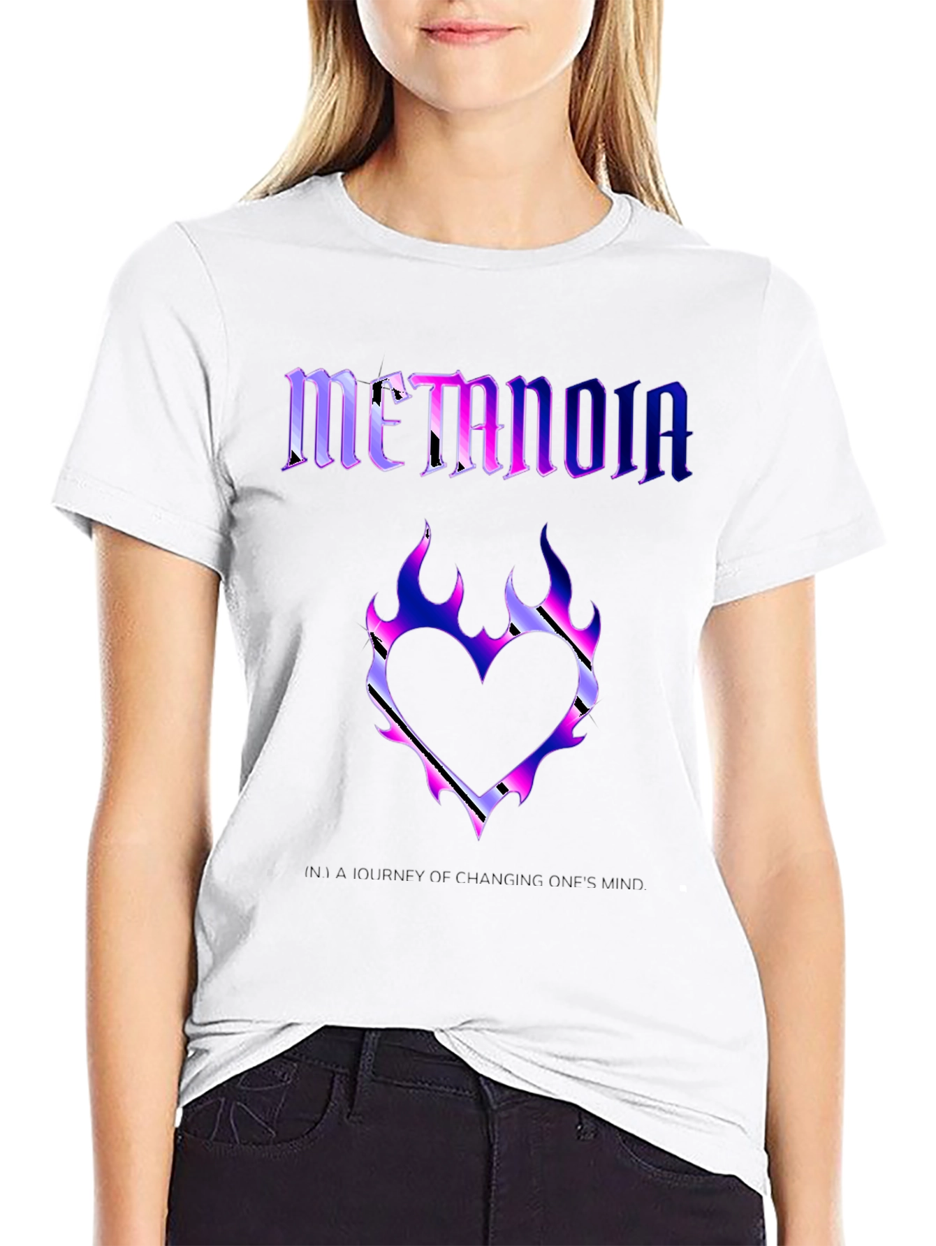 Metanoia Graphic T-Shirt - Heart Flame Design