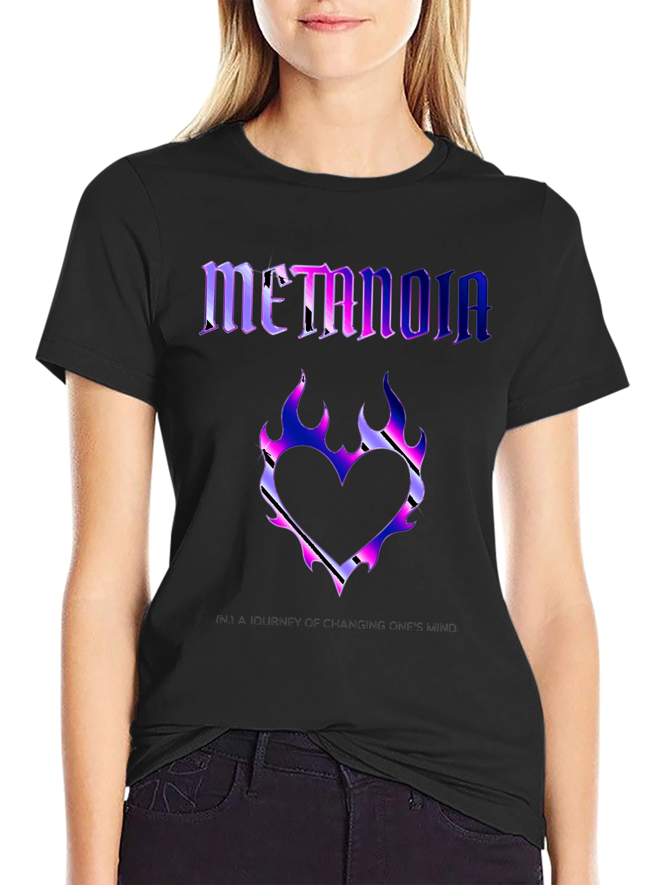 Metanoia Graphic T-Shirt - Heart Flame Design