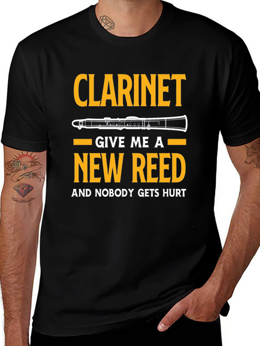 Clarinet New Reed Graphic Tee - Musician Humor T-Shirt