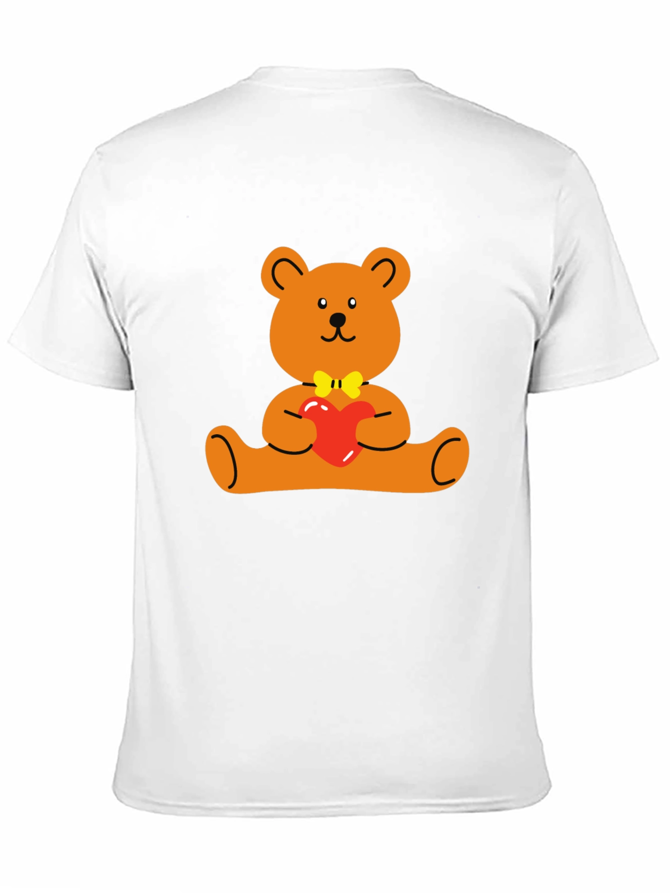 Cute Teddy Bear Holding Heart Graphic T-Shirt
