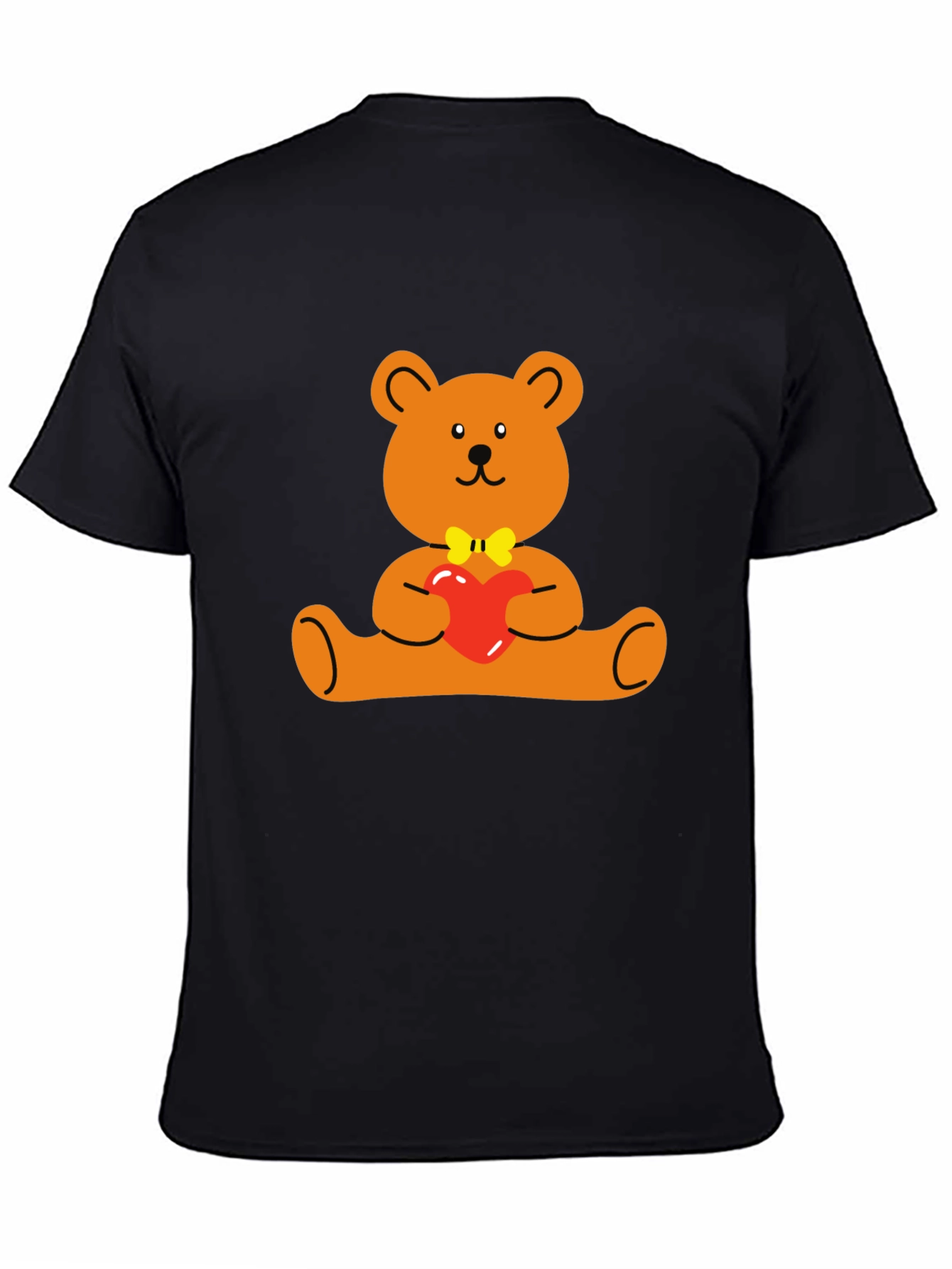 Cute Teddy Bear Holding Heart Graphic T-Shirt