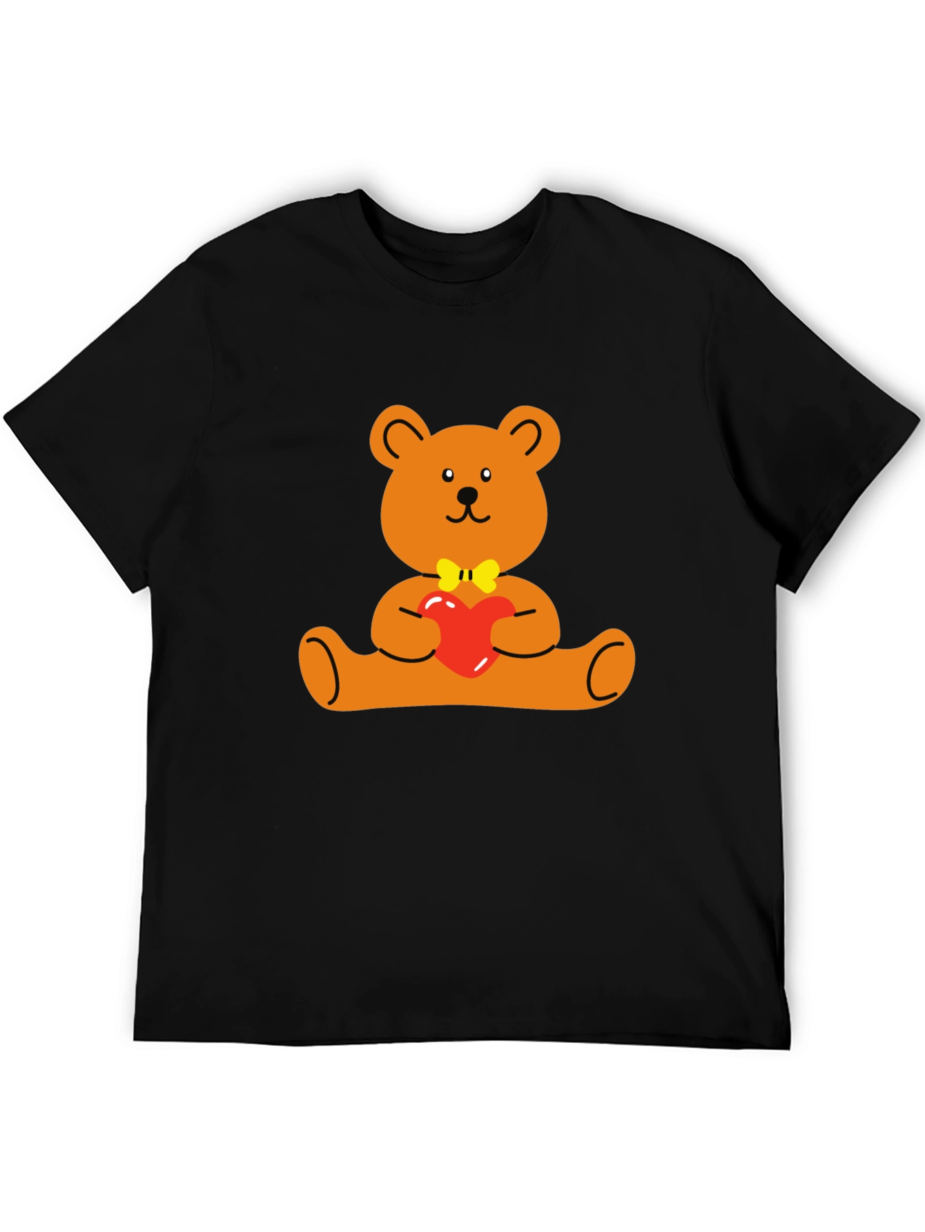 Cute Teddy Bear Holding Heart Graphic T-Shirt