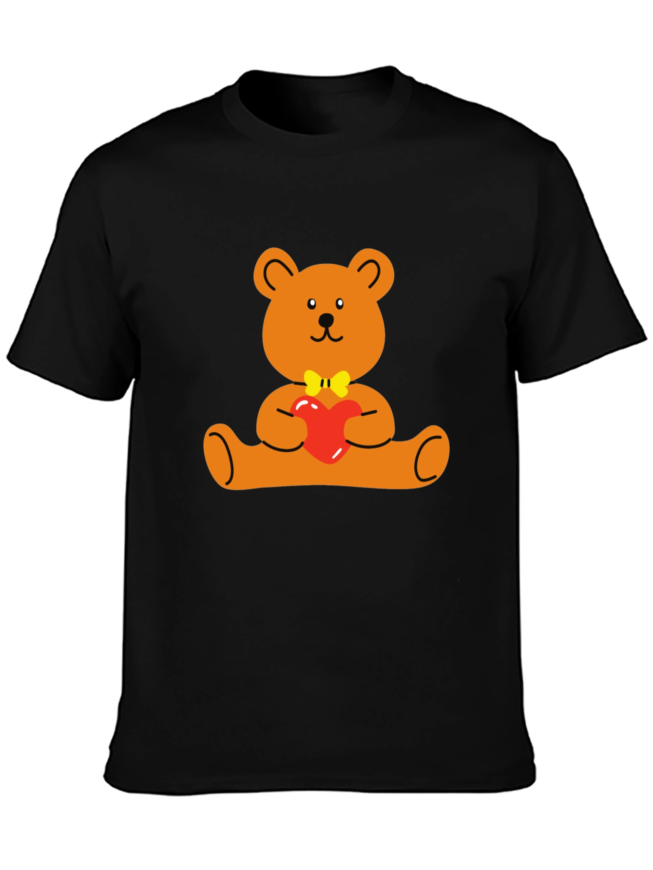 Cute Teddy Bear Holding Heart Graphic T-Shirt