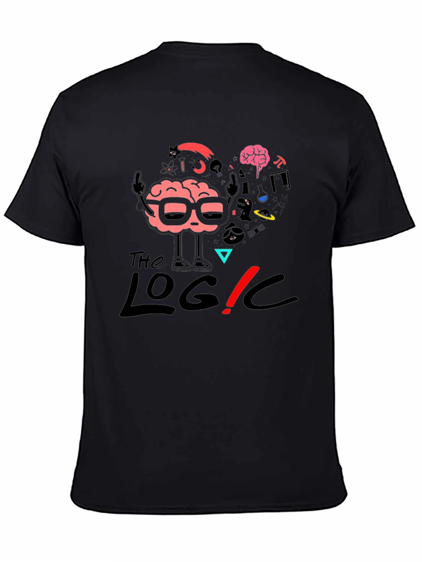 The Logic T-Shirt - Brain Graphic Black Tee