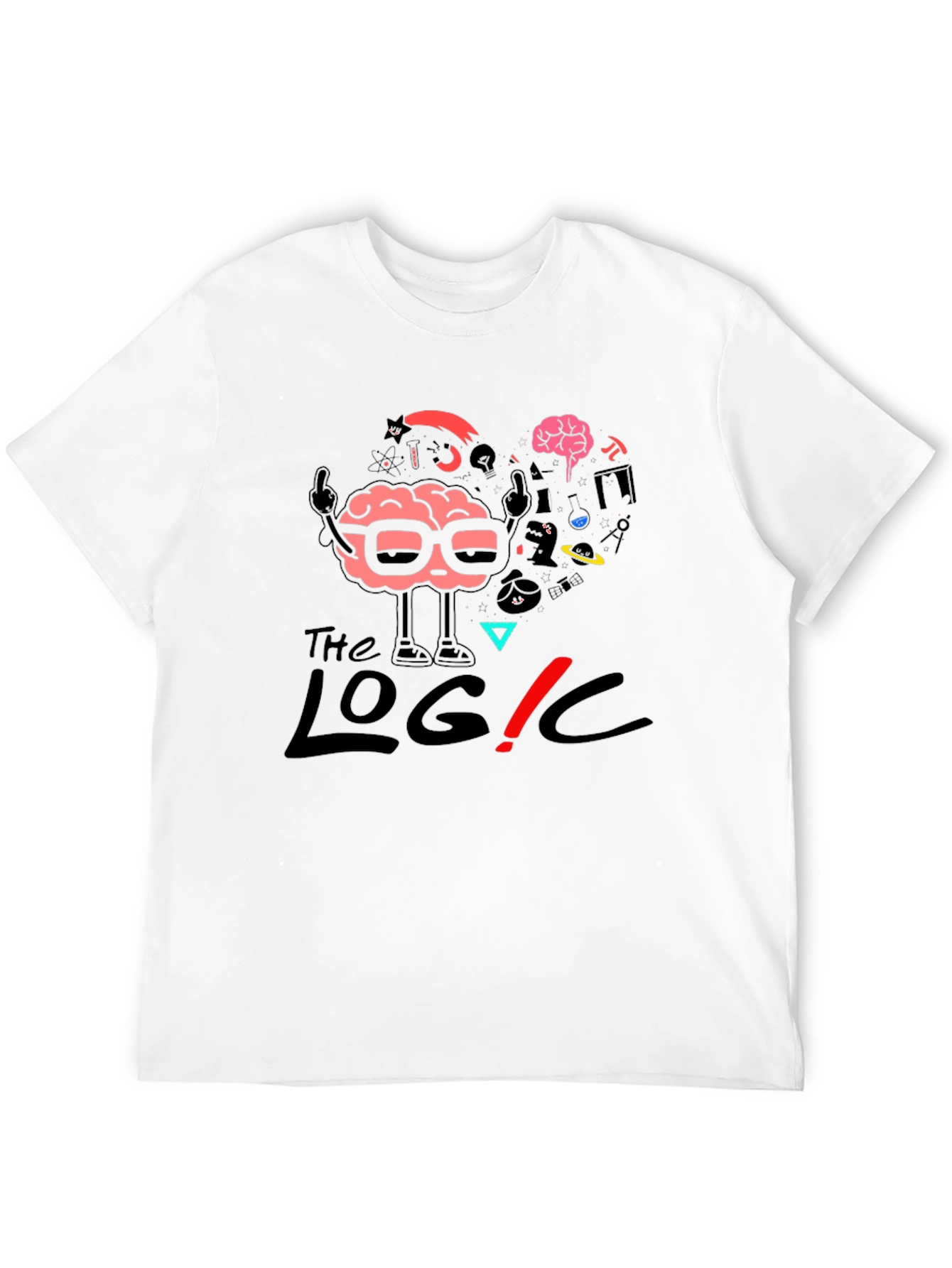 The Logic T-Shirt - Brain Graphic Black Tee