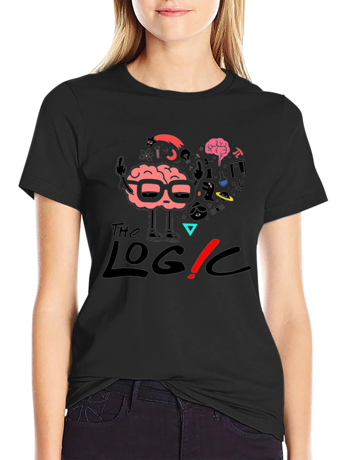 The Logic T-Shirt - Brain Graphic Black Tee