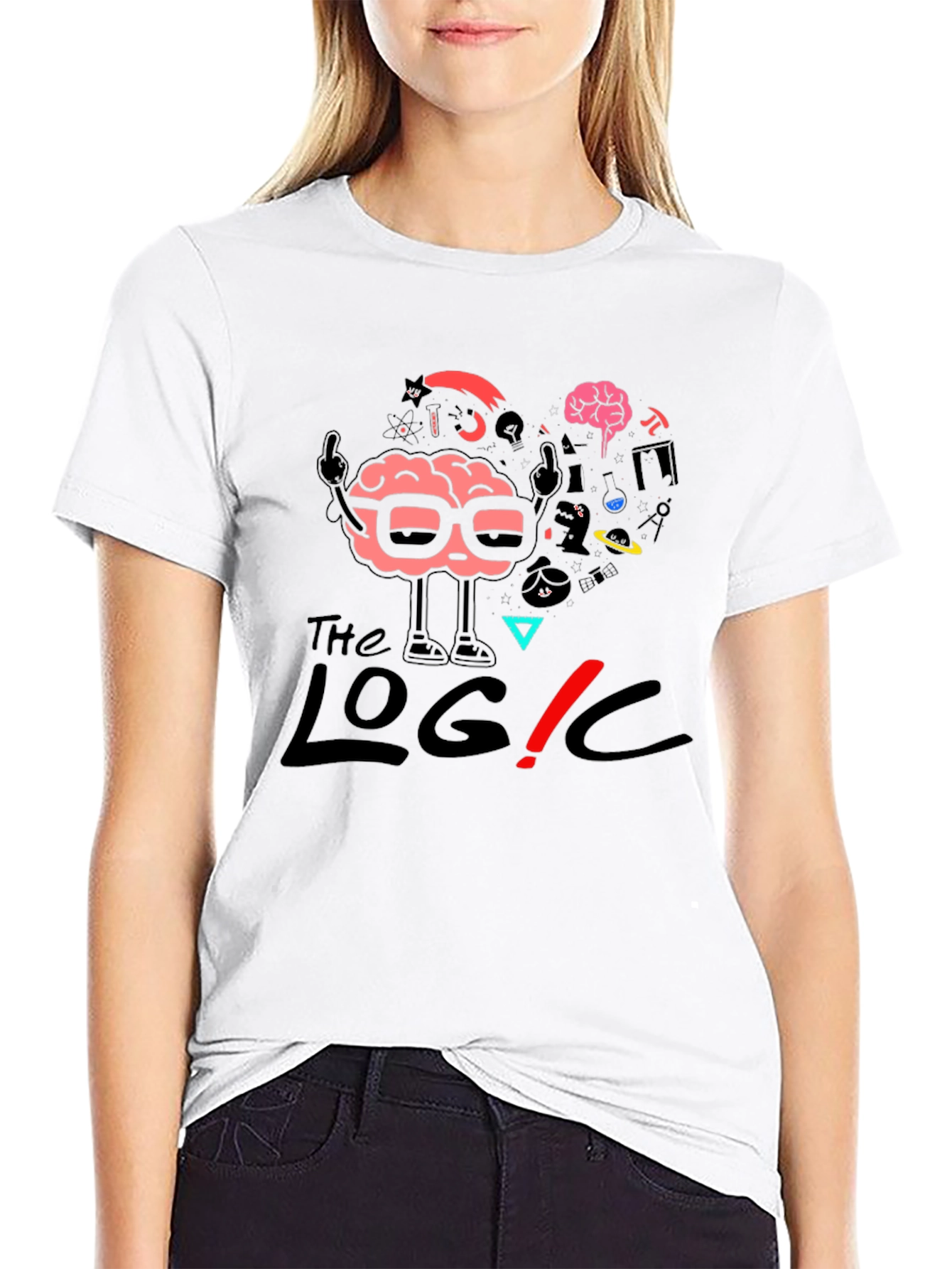 The Logic T-Shirt - Brain Graphic Black Tee
