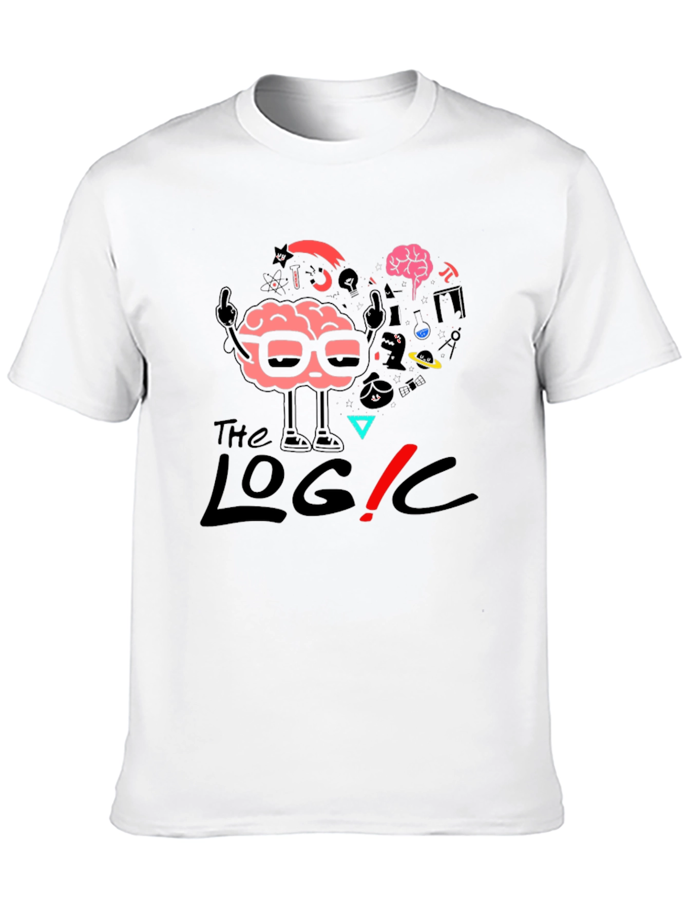 The Logic T-Shirt - Brain Graphic Black Tee
