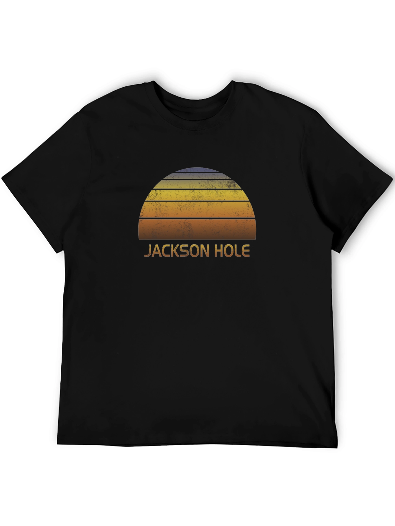 Jackson Hole Sunset Graphic T-Shirt - Retro Style