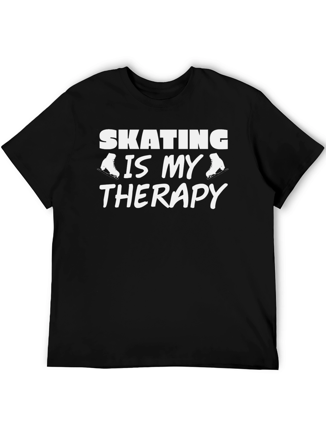Skating is My Therapy T-Shirt - Black
