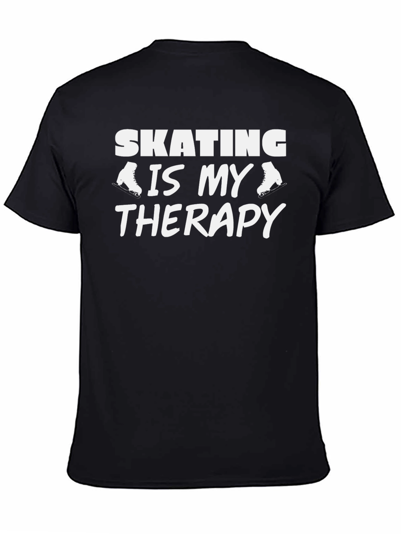 Skating is My Therapy T-Shirt - Black