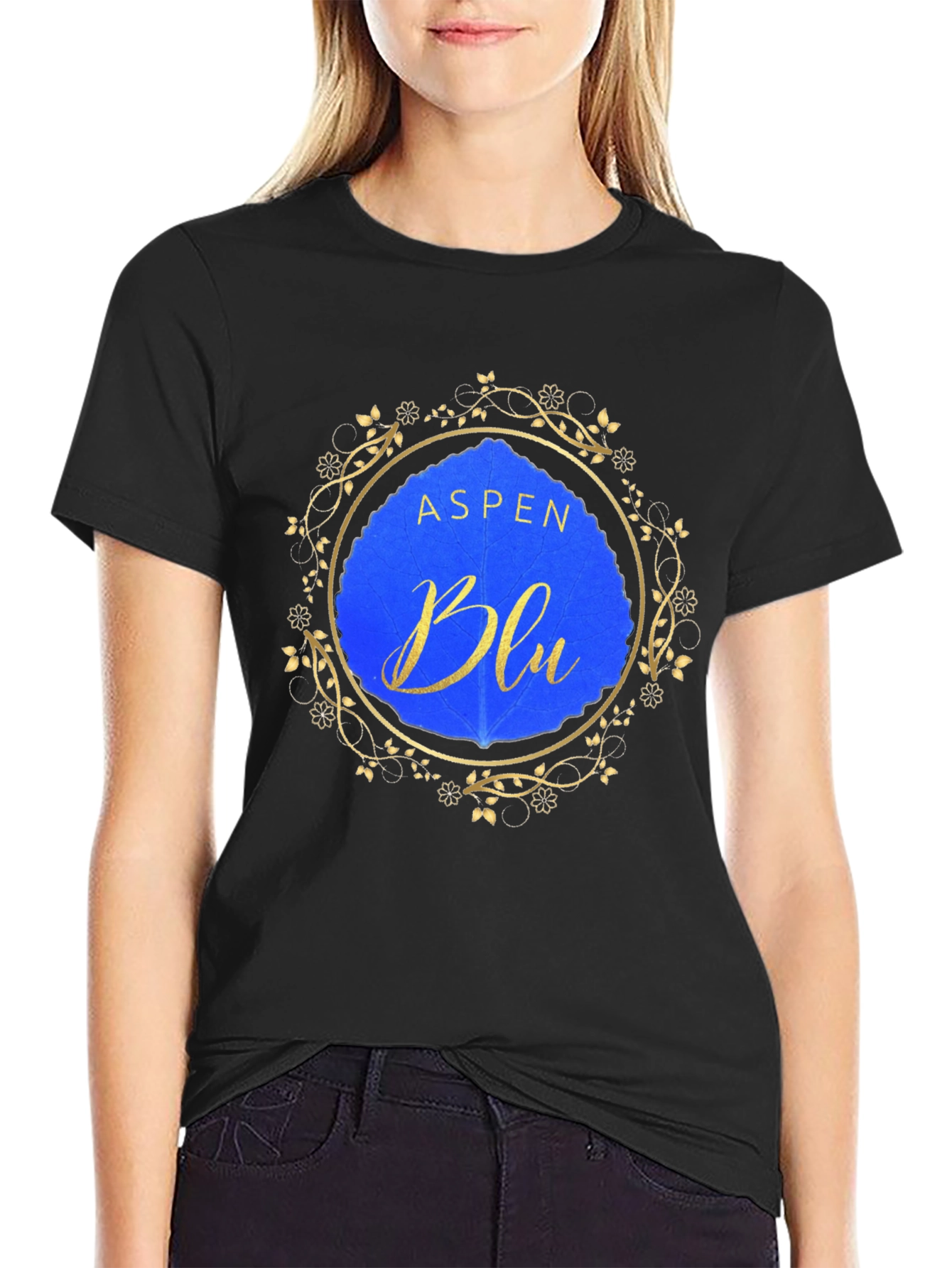 Aspen Blu Black T-Shirt