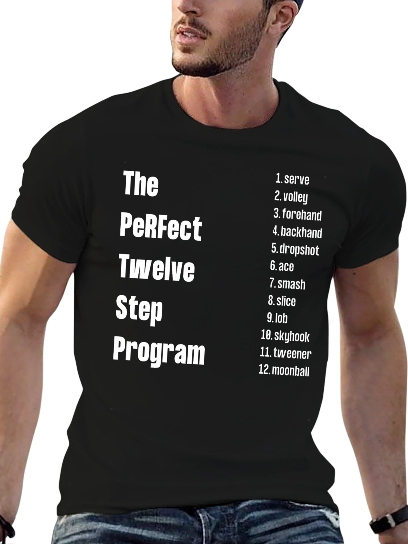 Tennis Lovers 12-Step Program T-Shirt