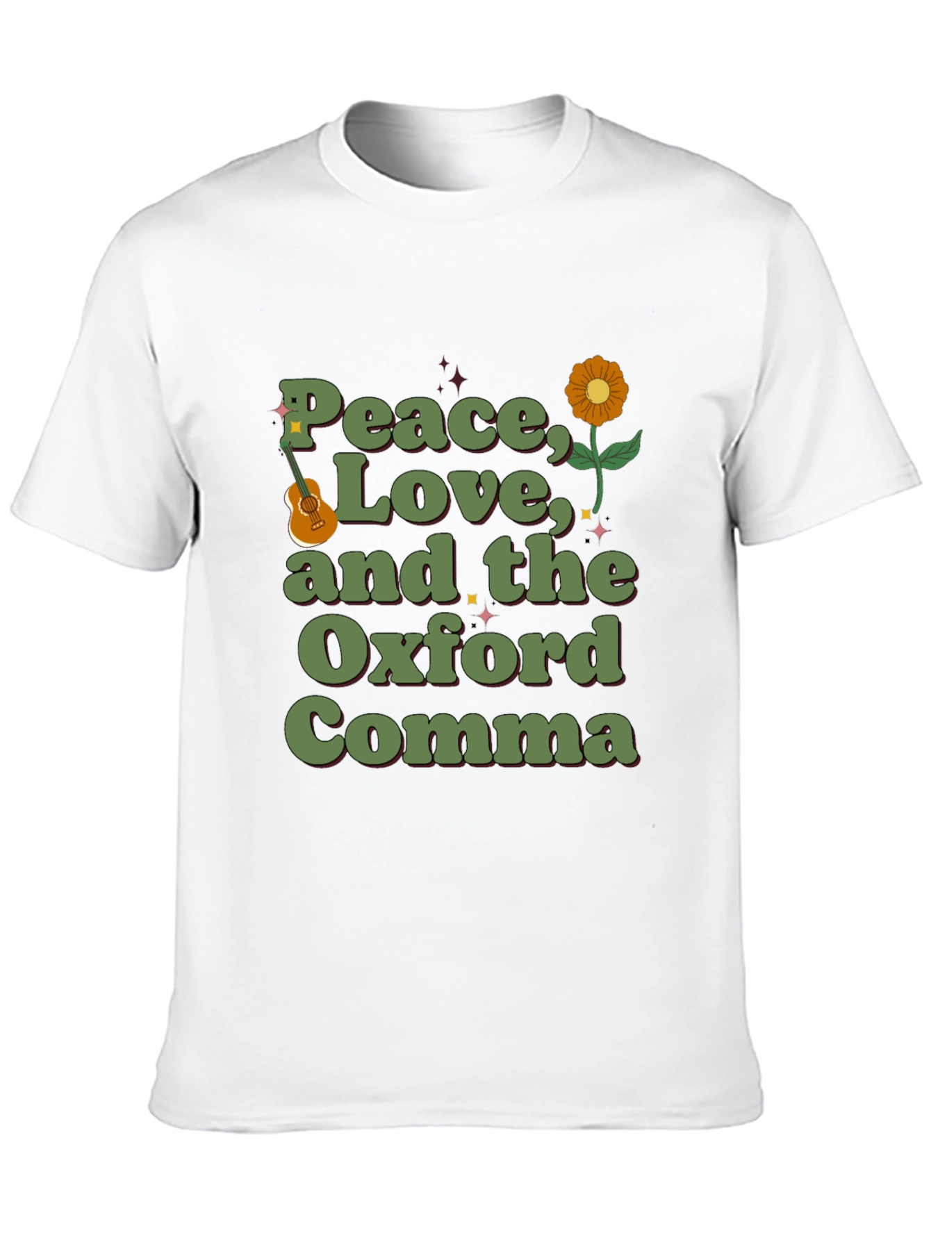 Peace Love and the Oxford Comma Graphic Tee