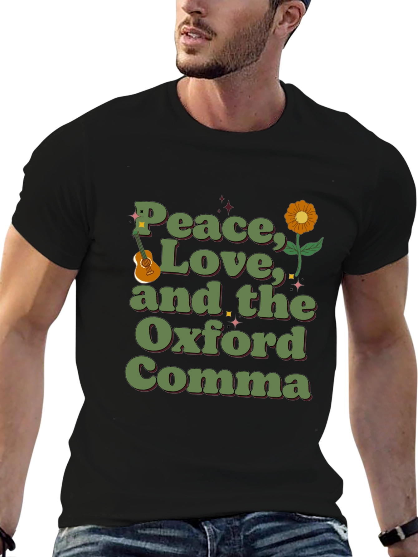 Peace Love and the Oxford Comma Graphic Tee