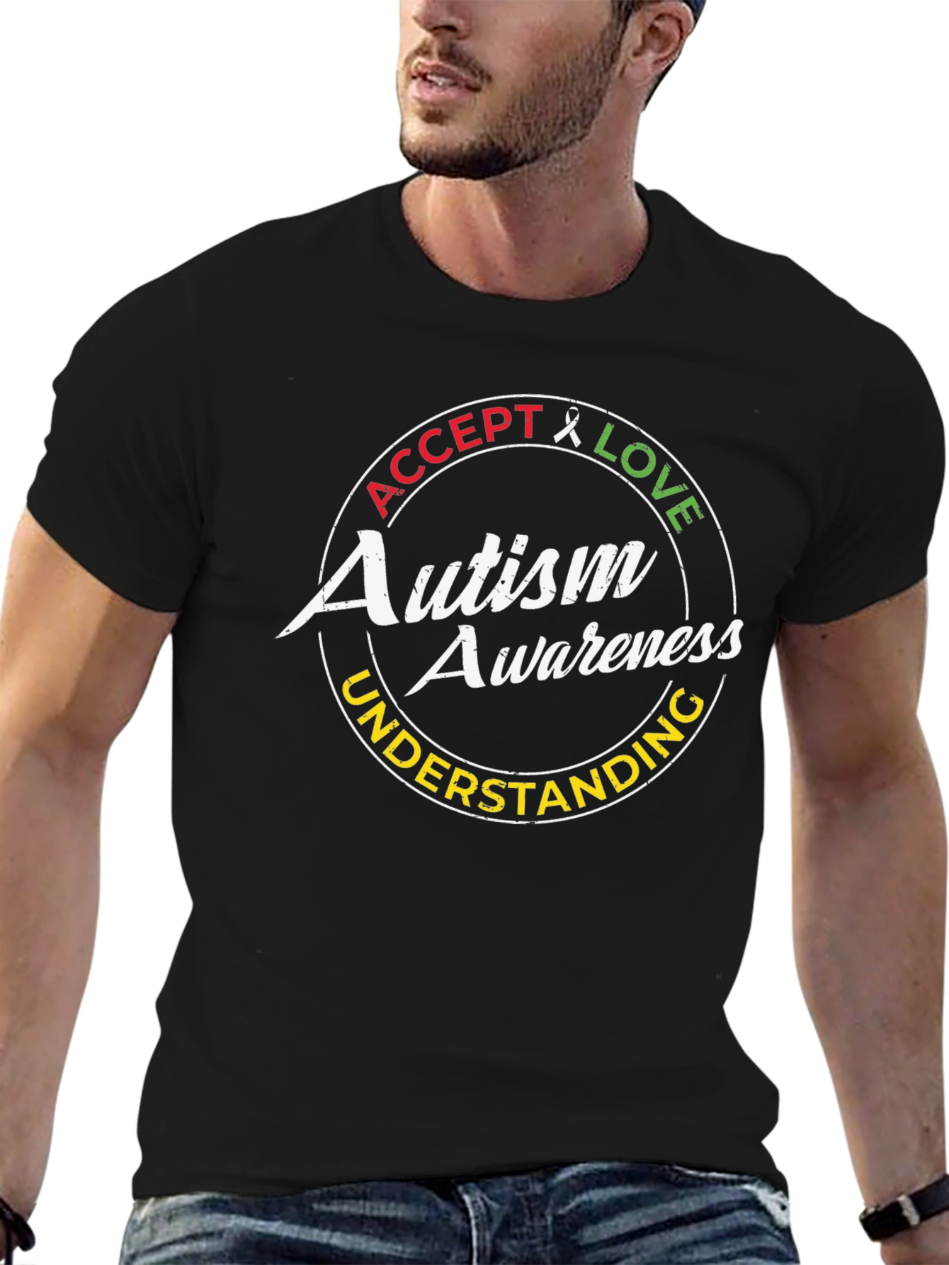 Autism Awareness Graphic Tee - Accept Love Understand