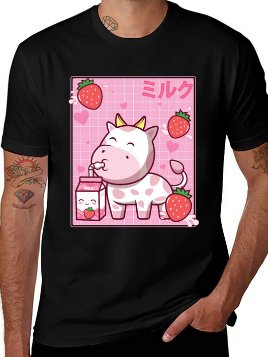 Cute Strawberry Cow Milk T-Shirt
